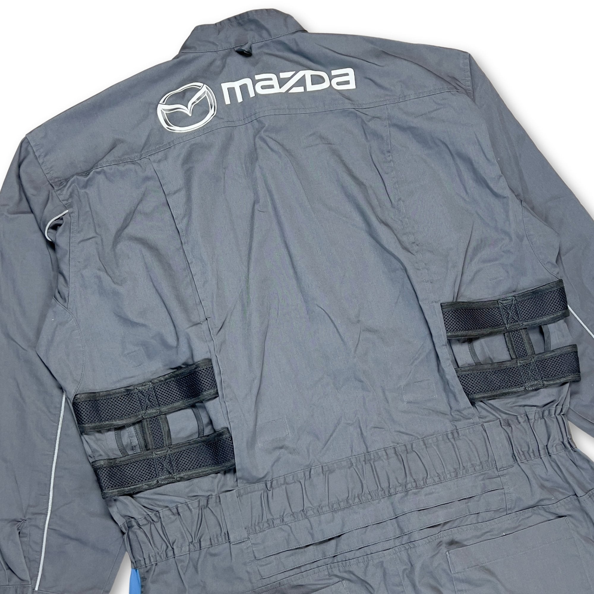 Genuine JDM Japan Mazda Summer Staff Mechanic Coveralls Tsunagi Grey - Sugoi JDM