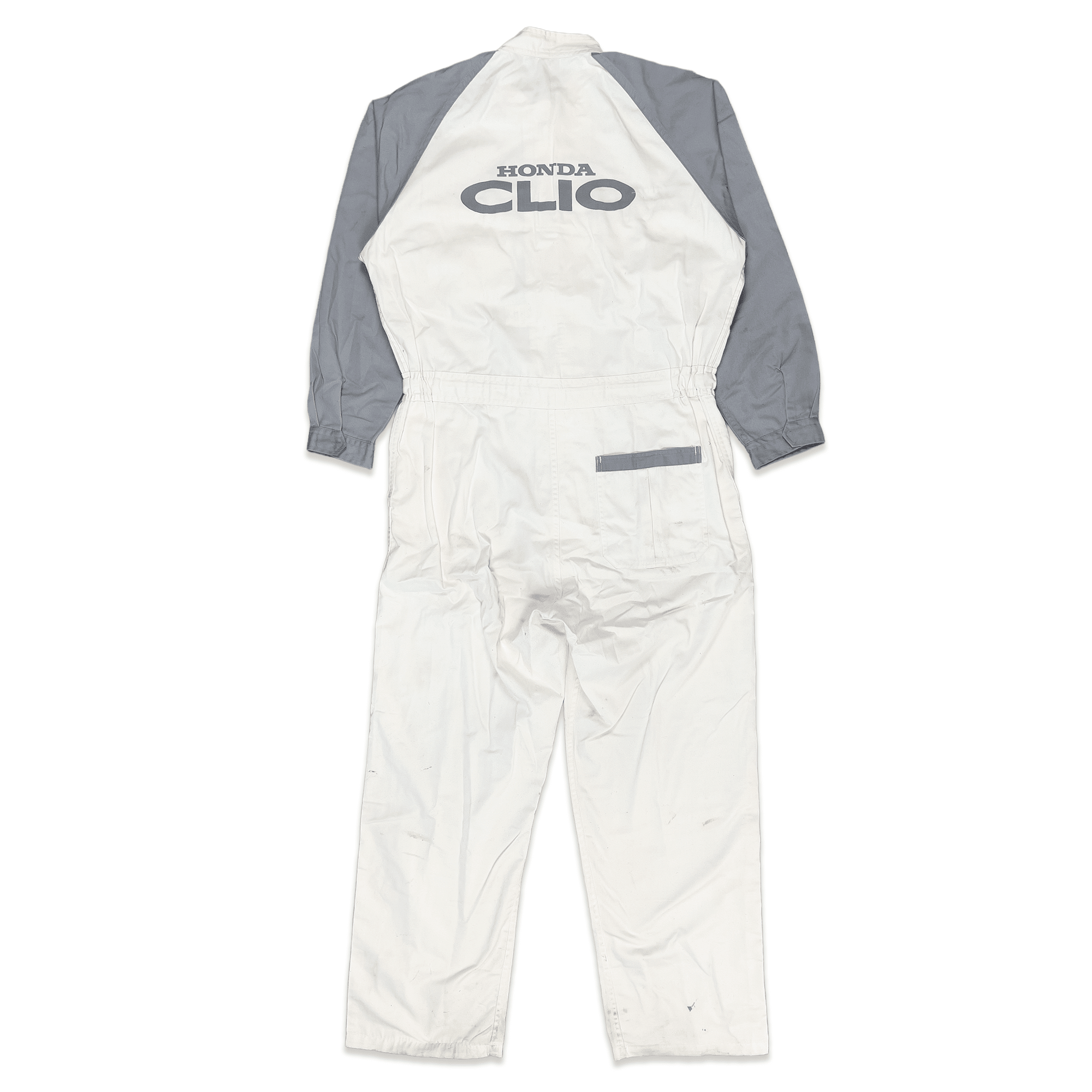 Genuine Retro 90s JDM Japan Honda Clio Mechanic Coveralls Tsunagi White Grey - Sugoi JDM