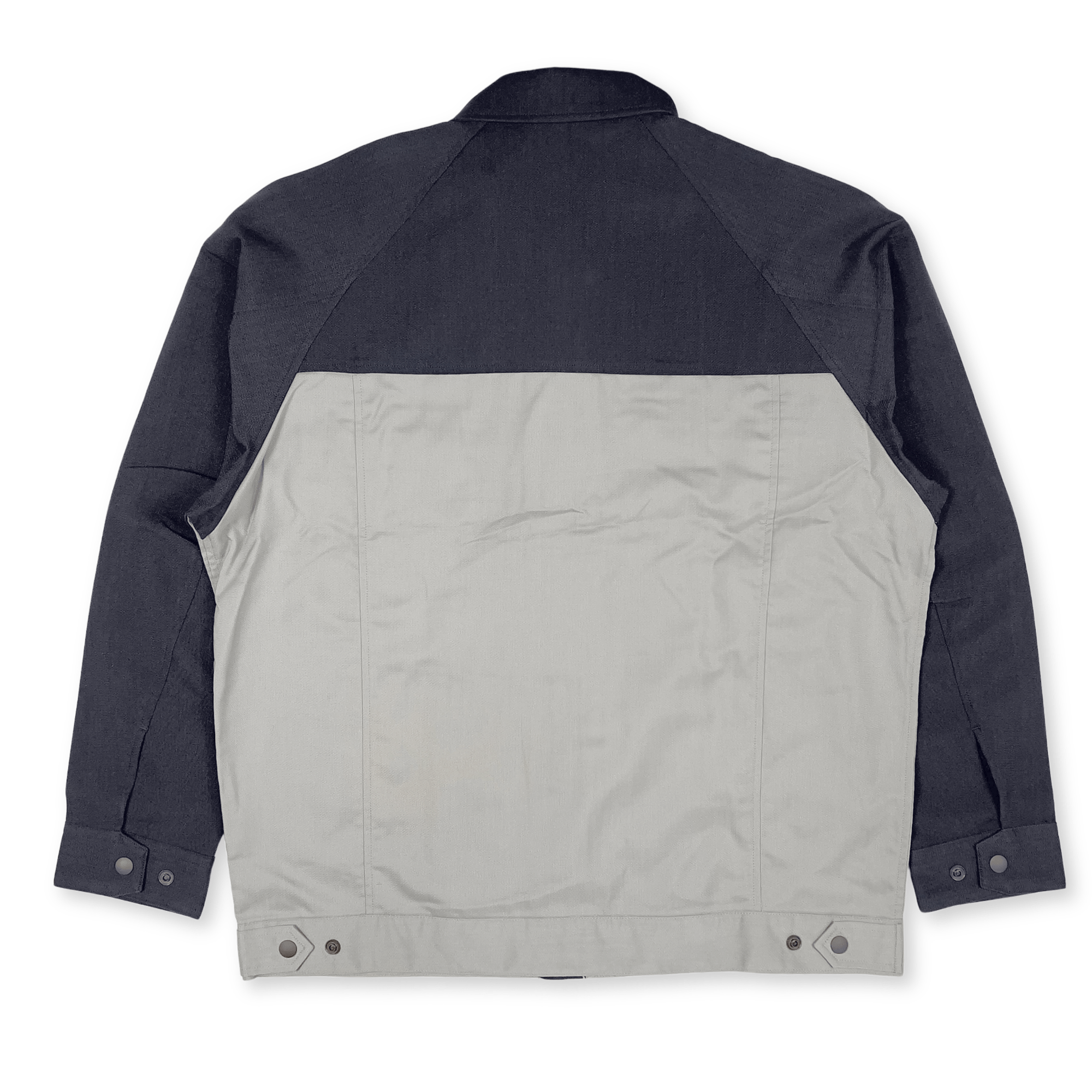 Genuine Retro JDM JR East Japan Railway Company Mechanics Jacket Gray - Sugoi JDM