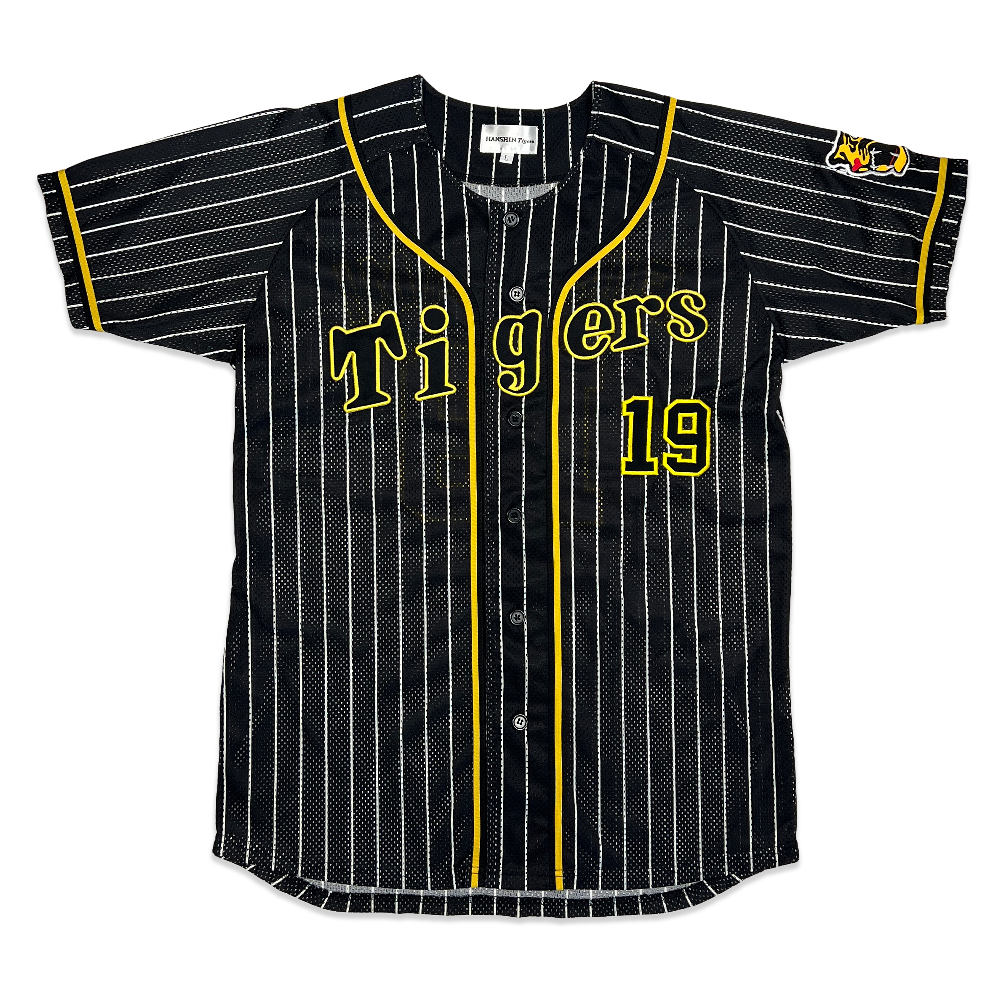 Mizuno Japan NPB Hanshin Tigers Shintaro Fujinami Baseball Knit Jersey Black #19
