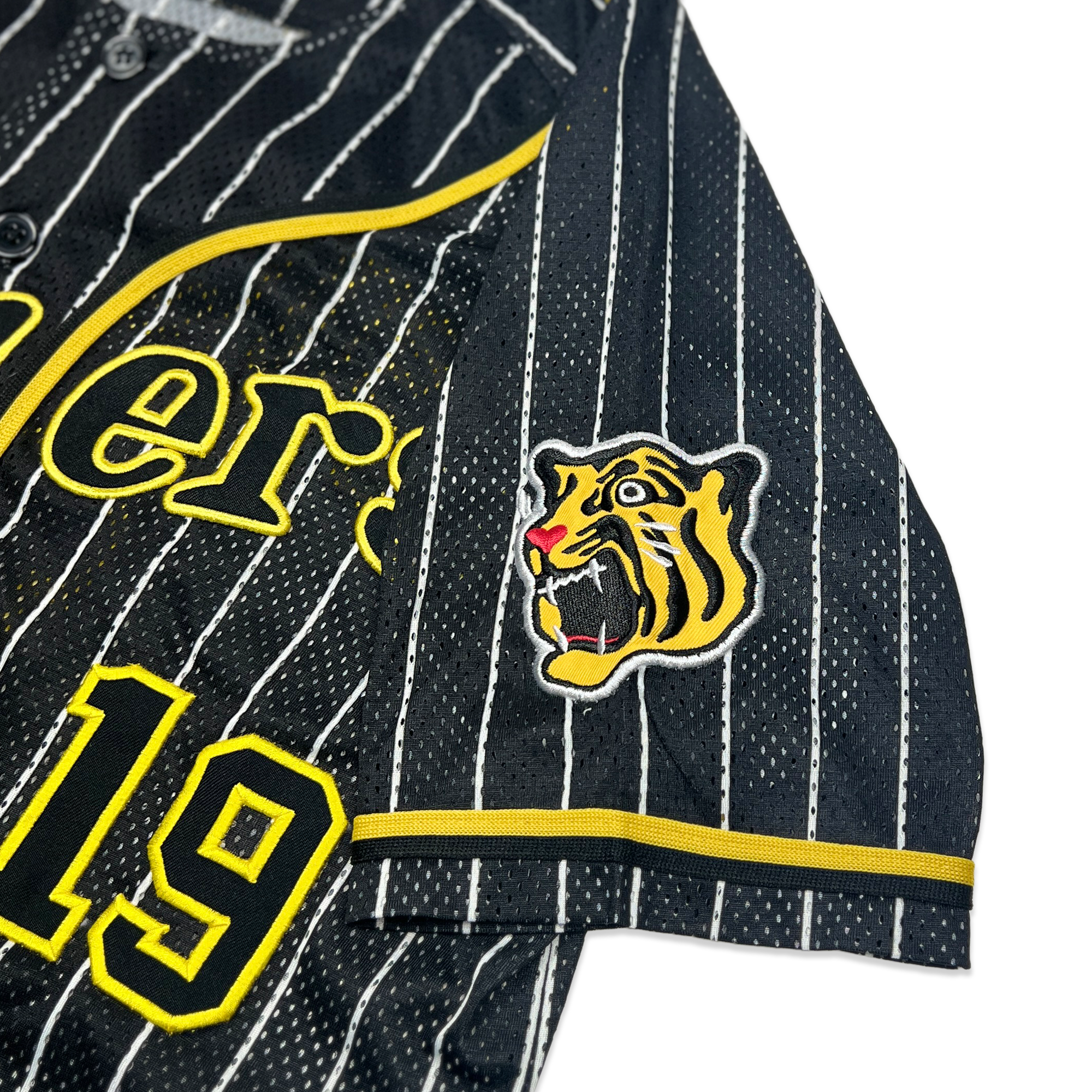 Mizuno Japan NPB Hanshin Tigers Shintaro Fujinami Baseball Knit Jersey Black #19