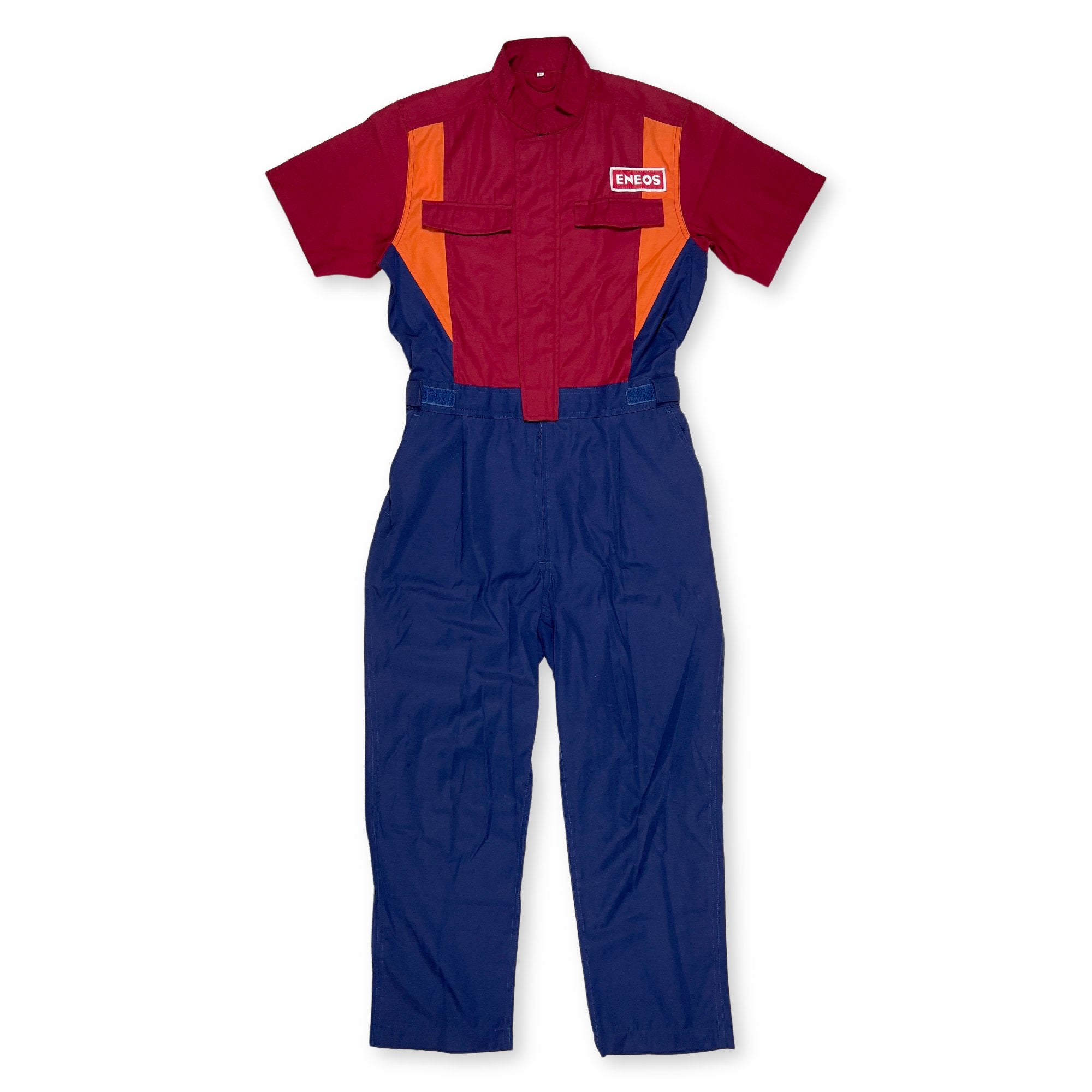 Japan Eneos Oil Short Sleeve Summer Jumpsuit Coveralls Tsunagi Mechanic Suite - Sugoi JDM