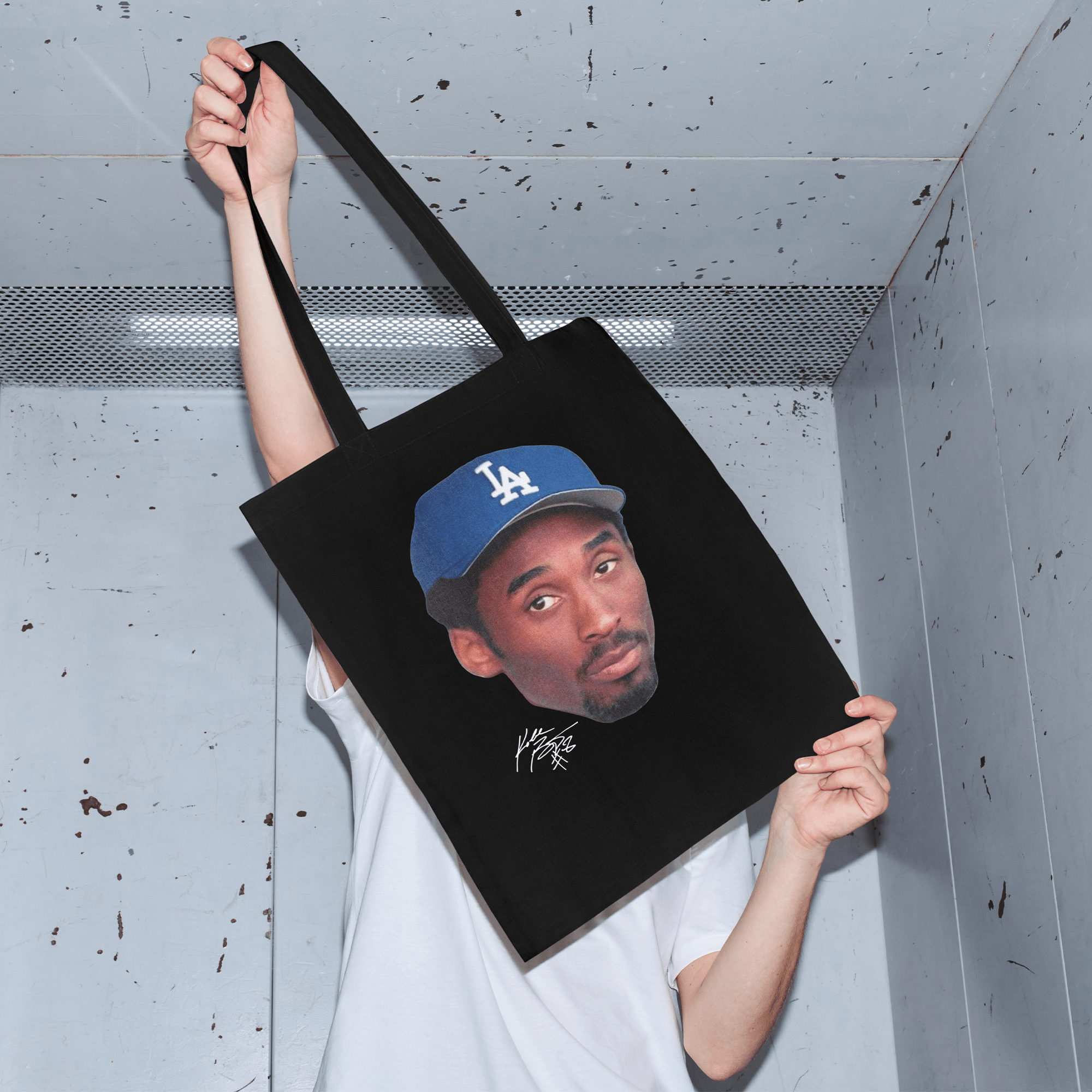 Japan Legacy Across Borders Kobe Bryant Dodgers Eco Tote Bag Black - Sugoi JDM