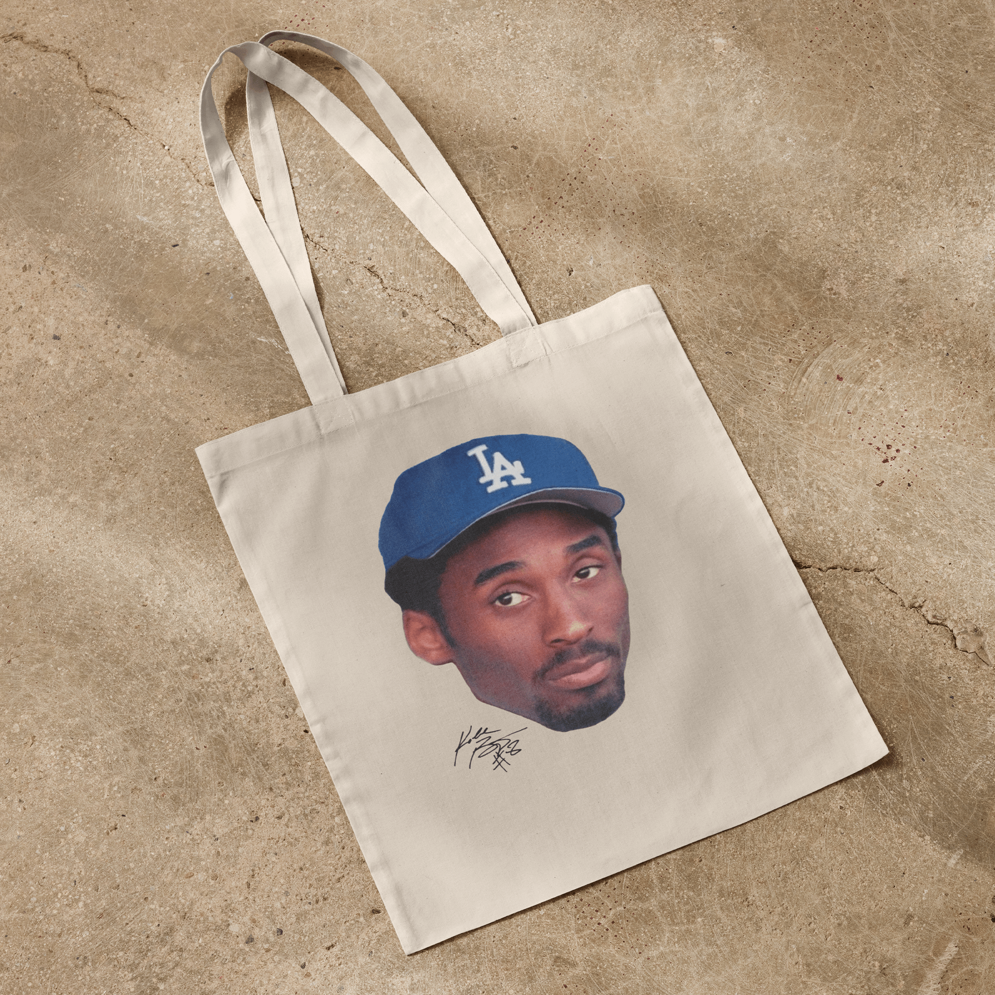 Japan Legacy Across Borders Kobe Bryant Dodgers Premium Tote Bag Natural - Sugoi JDM