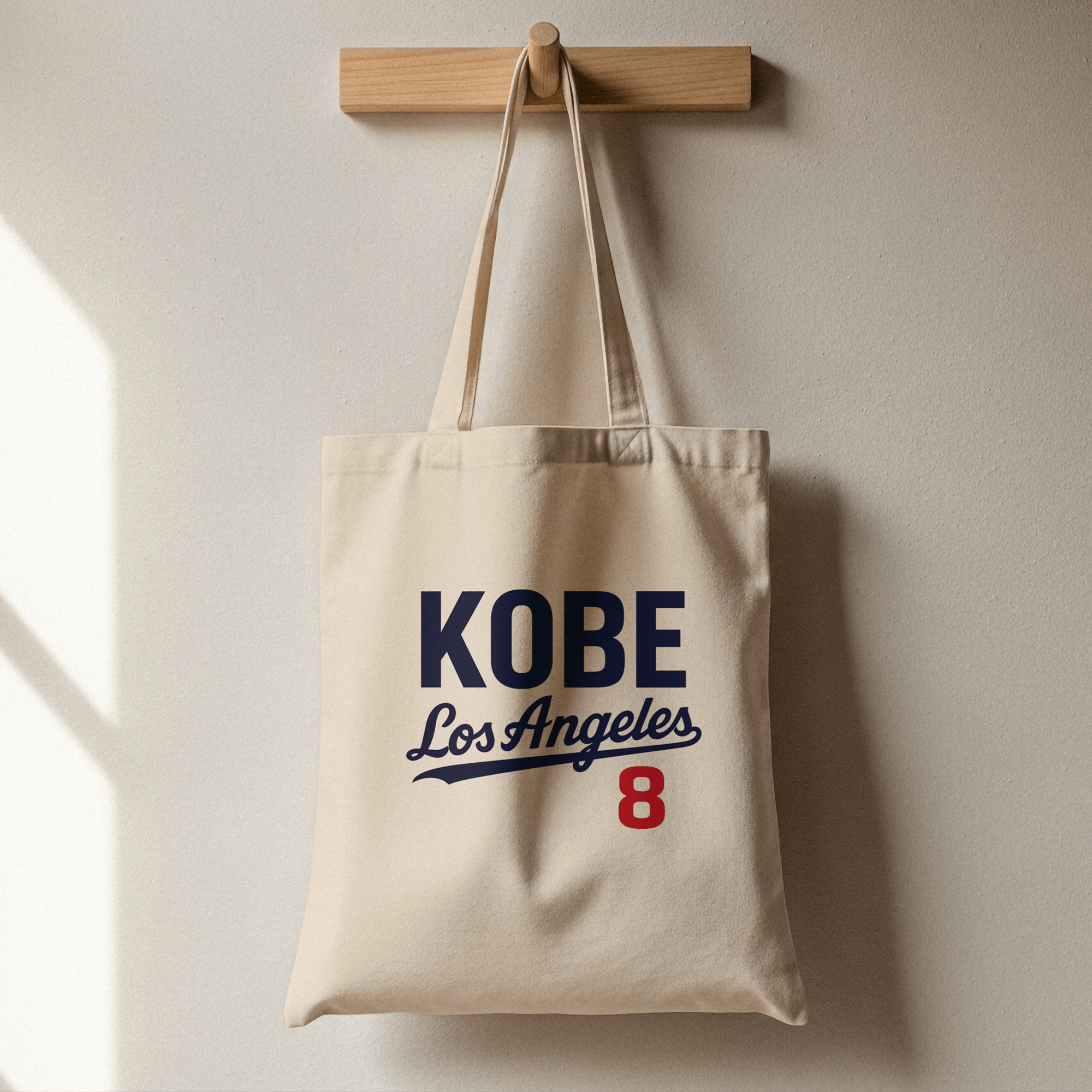 Japan Legacy Across Borders Kobe Bryant Dodgers Premium Tote Bag Natural - Sugoi JDM