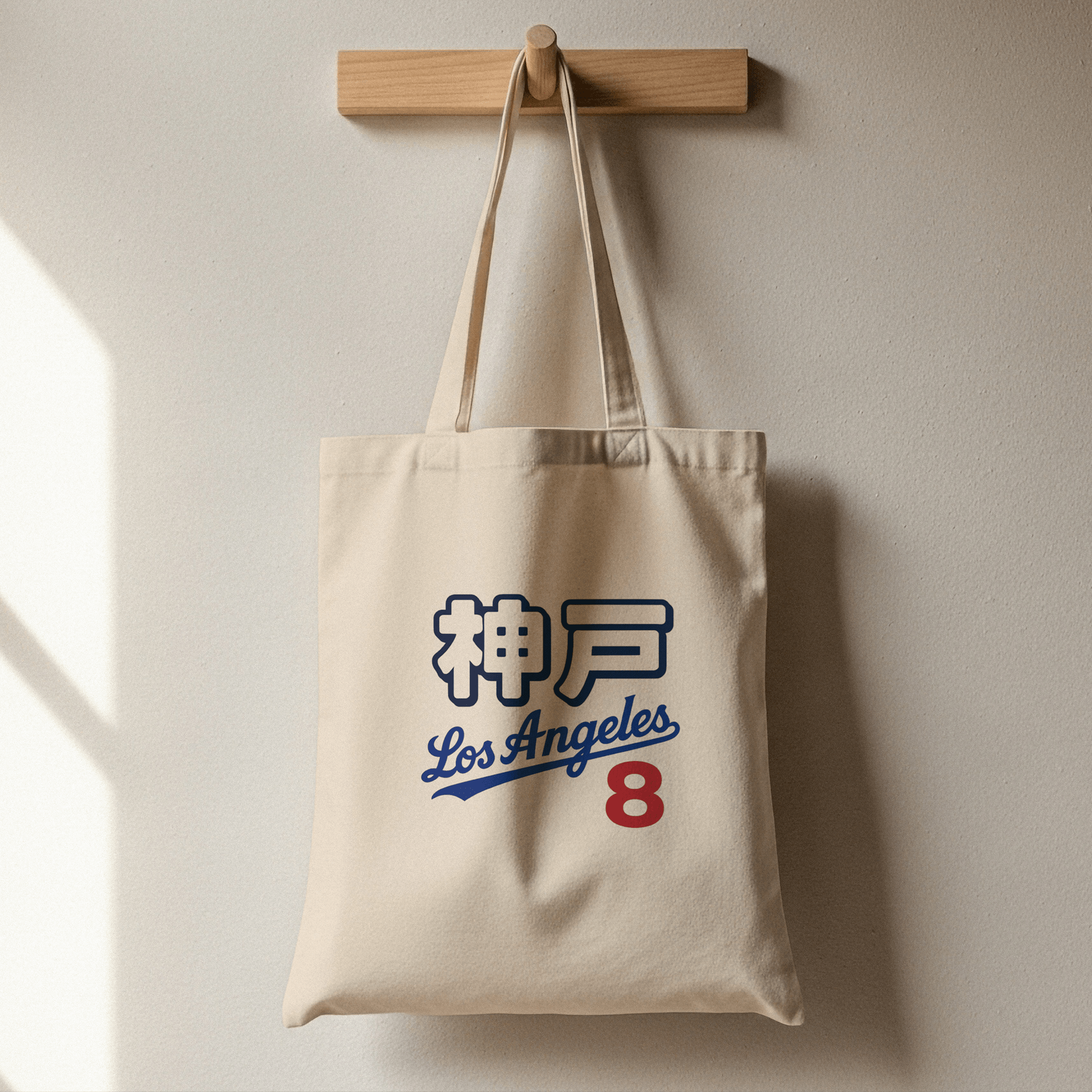 Japan Legacy Across Borders Kobe Bryant Dodgers Premium Tote Bag Natural - Sugoi JDM