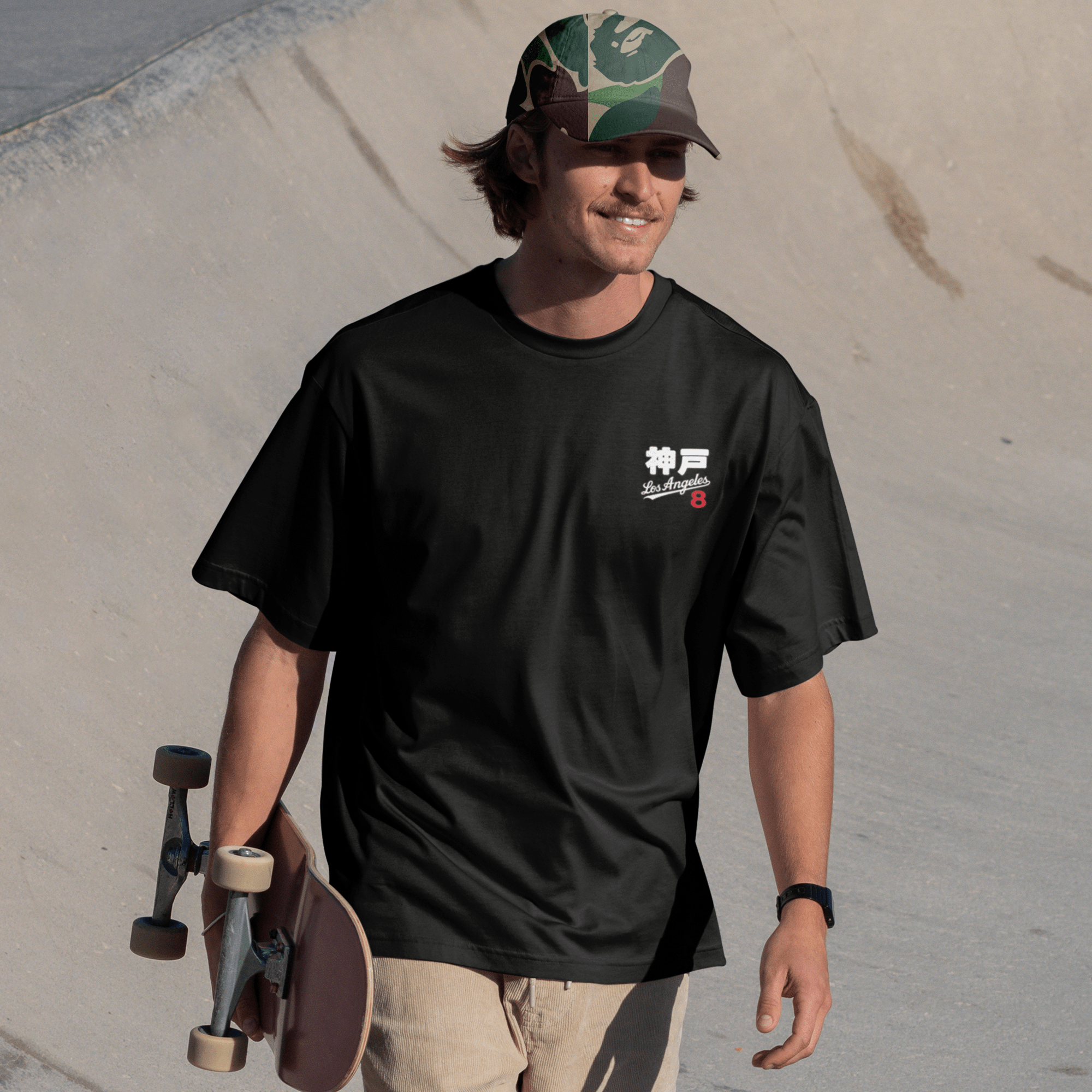 Japan Legacy Across Borders Kobe Bryant Dodgers T Shirt Black - Sugoi JDM