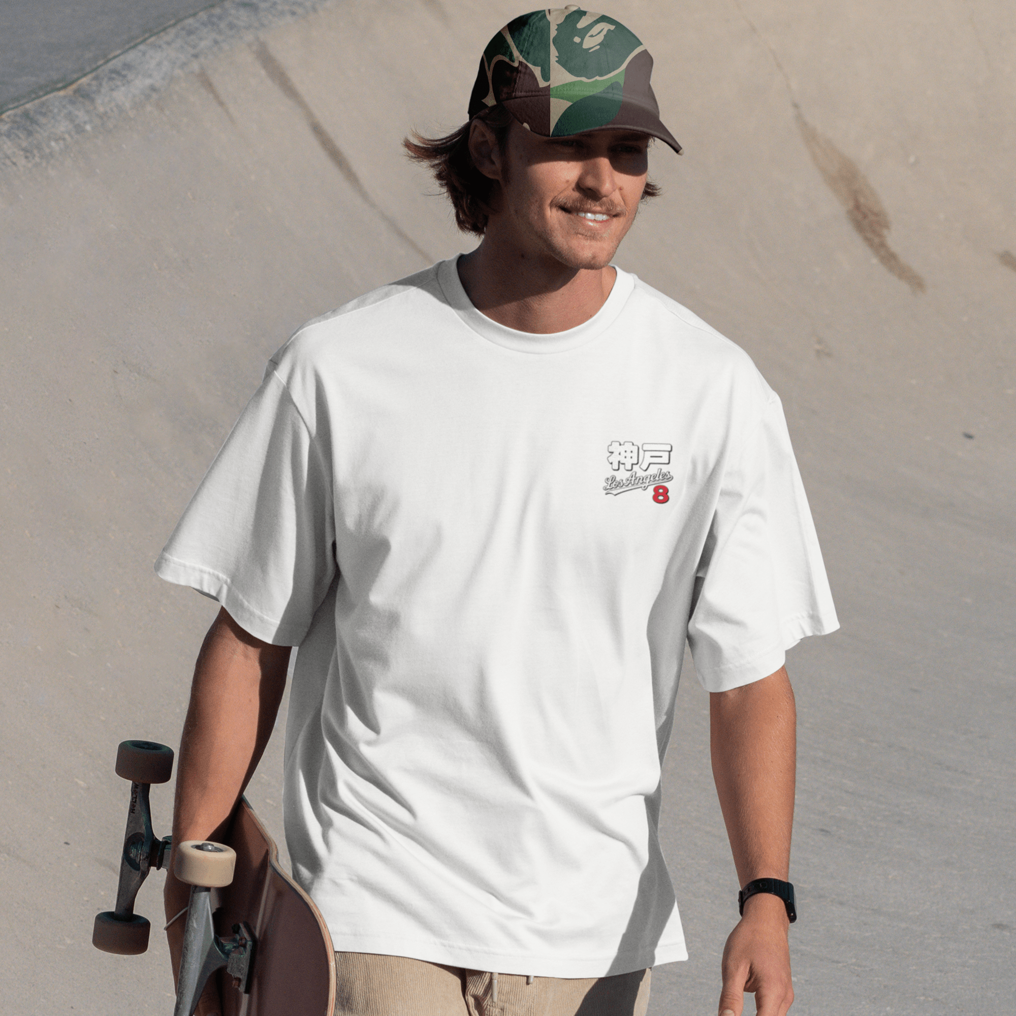 Japan Legacy Across Borders Kobe Bryant Dodgers T Shirt White - Sugoi JDM