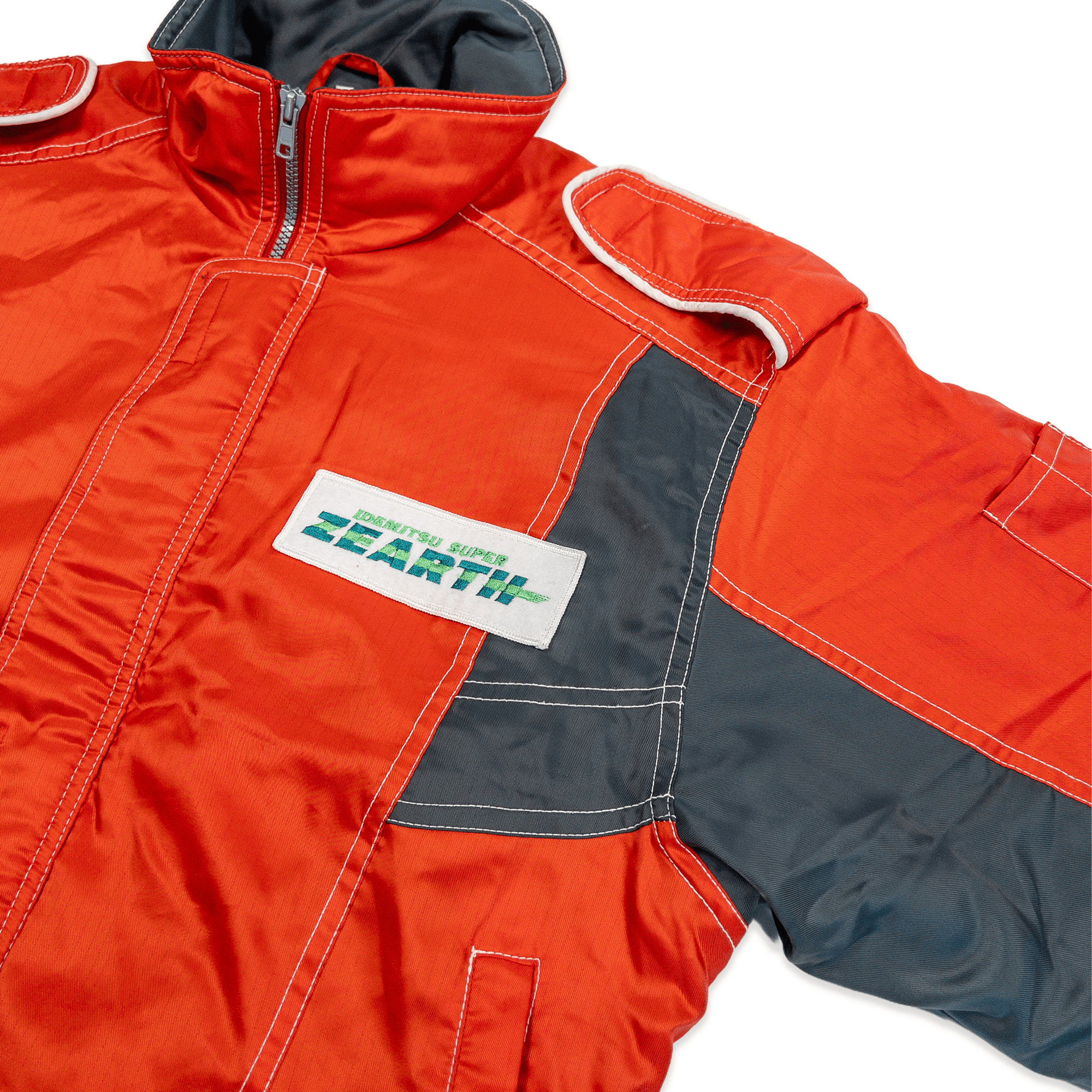 JDM Retro Showa 1990s Era Japan Idemitsu Super ZEARTH Bomber Jacket Red - Sugoi JDM