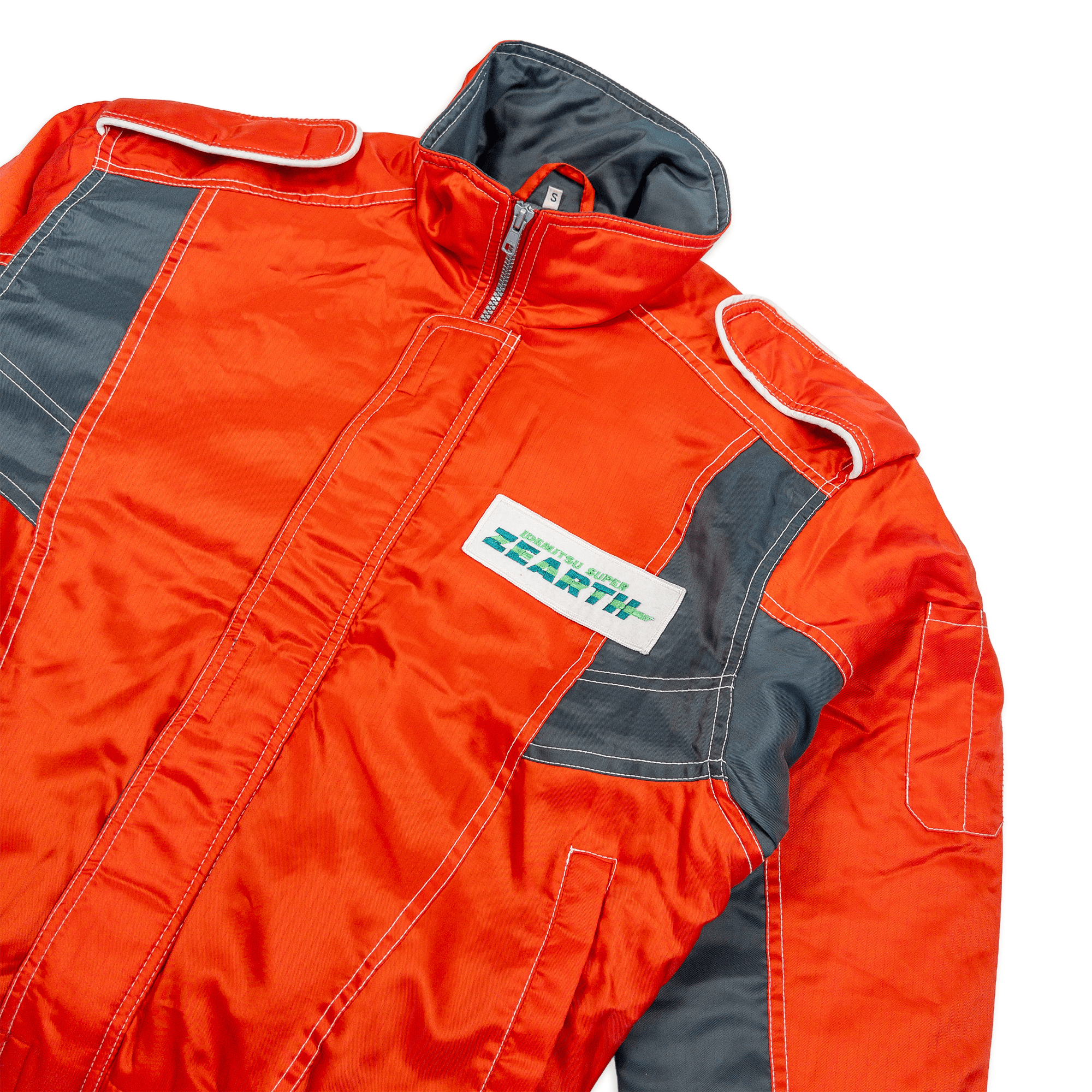 JDM Retro Showa 1990s Era Japan Idemitsu Super ZEARTH Bomber Jacket Red - Sugoi JDM