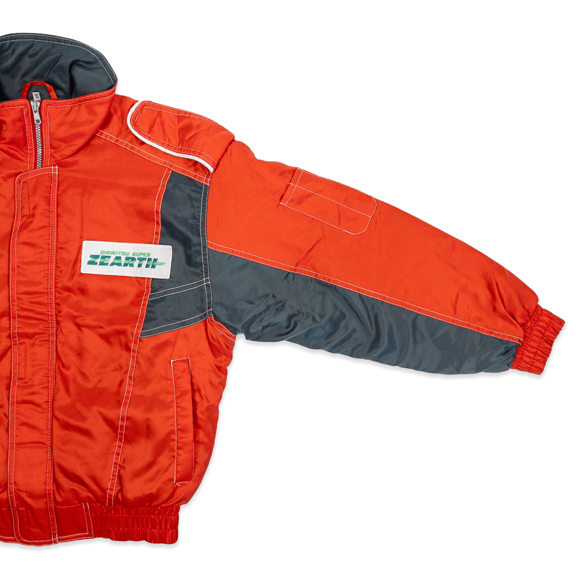 JDM Retro Showa 1990s Era Japan Idemitsu Super ZEARTH Bomber Jacket Red - Sugoi JDM