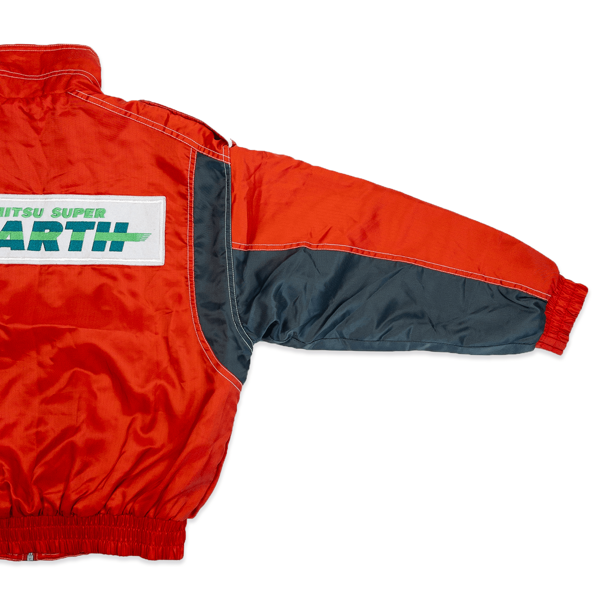 JDM Retro Showa 1990s Era Japan Idemitsu Super ZEARTH Bomber Jacket Red - Sugoi JDM