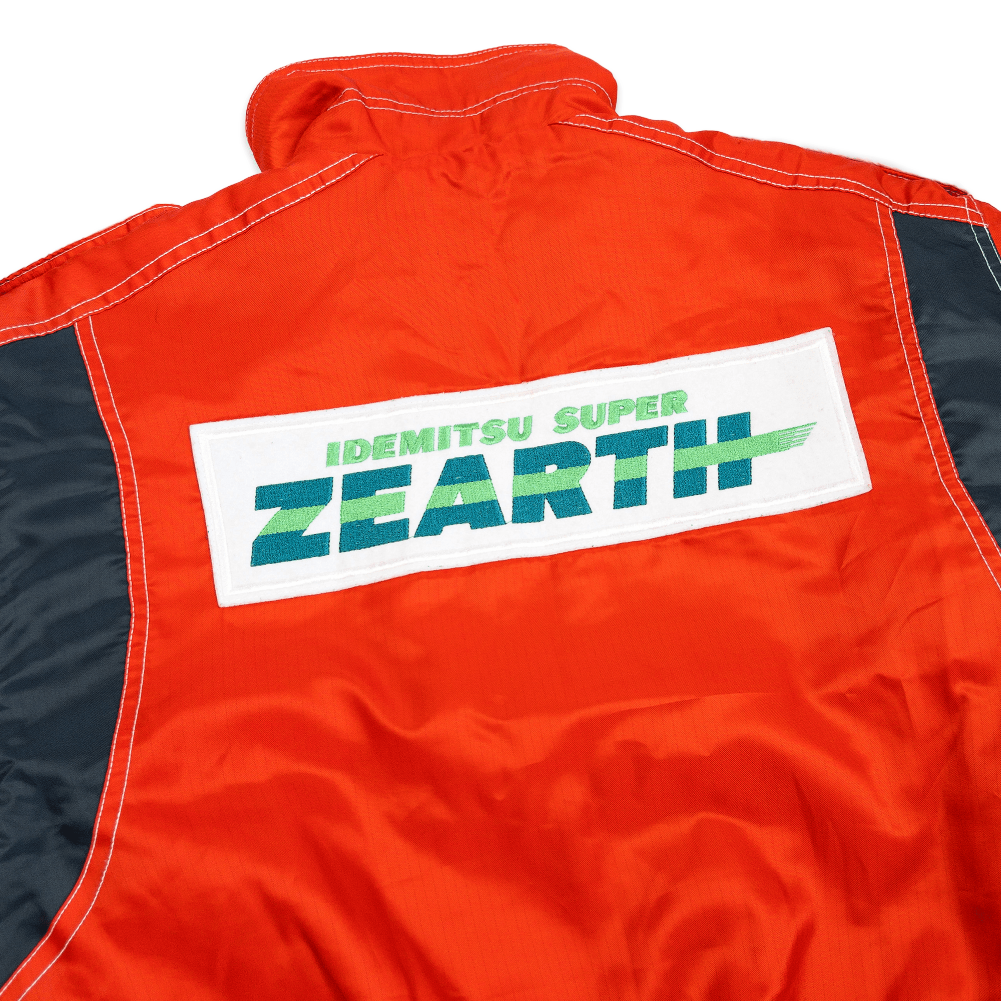 JDM Retro Showa 1990s Era Japan Idemitsu Super ZEARTH Bomber Jacket Red - Sugoi JDM