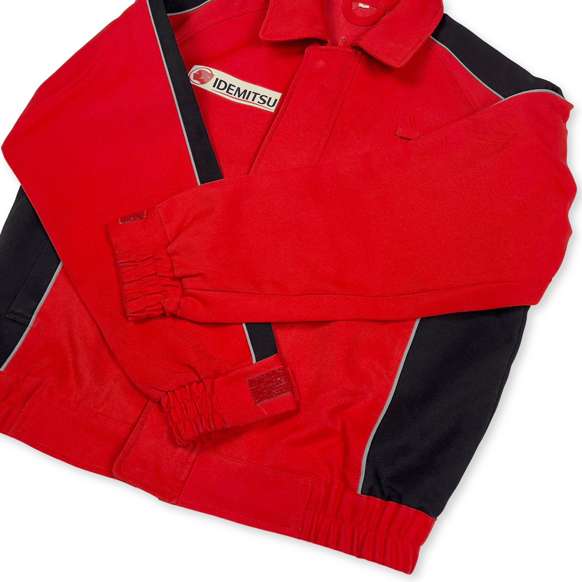 JDM Retro Showa Era Japan Idemitsu Gas Station Bomber Jacket Red - Sugoi JDM