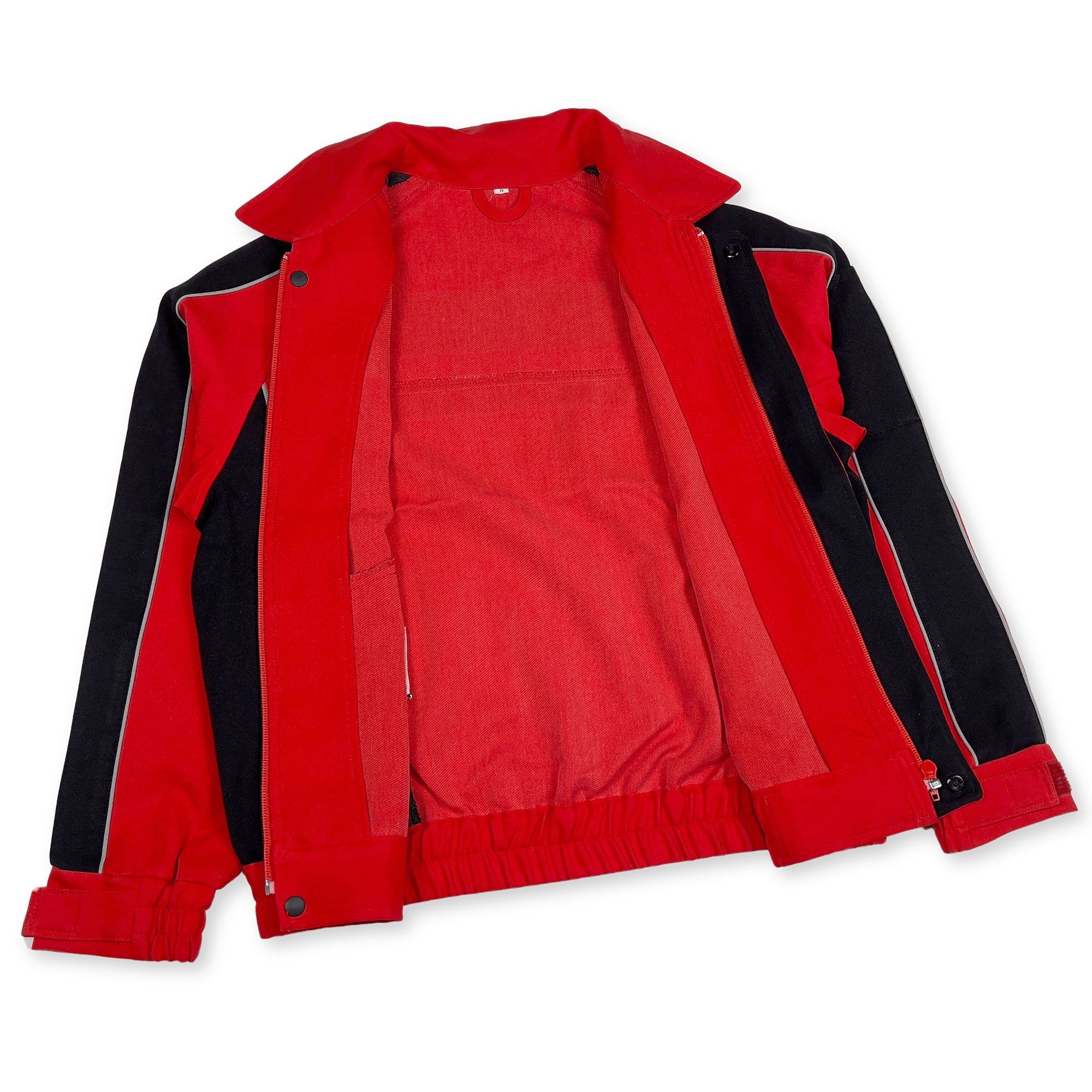 JDM Retro Showa Era Japan Idemitsu Gas Station Bomber Jacket Red - Sugoi JDM