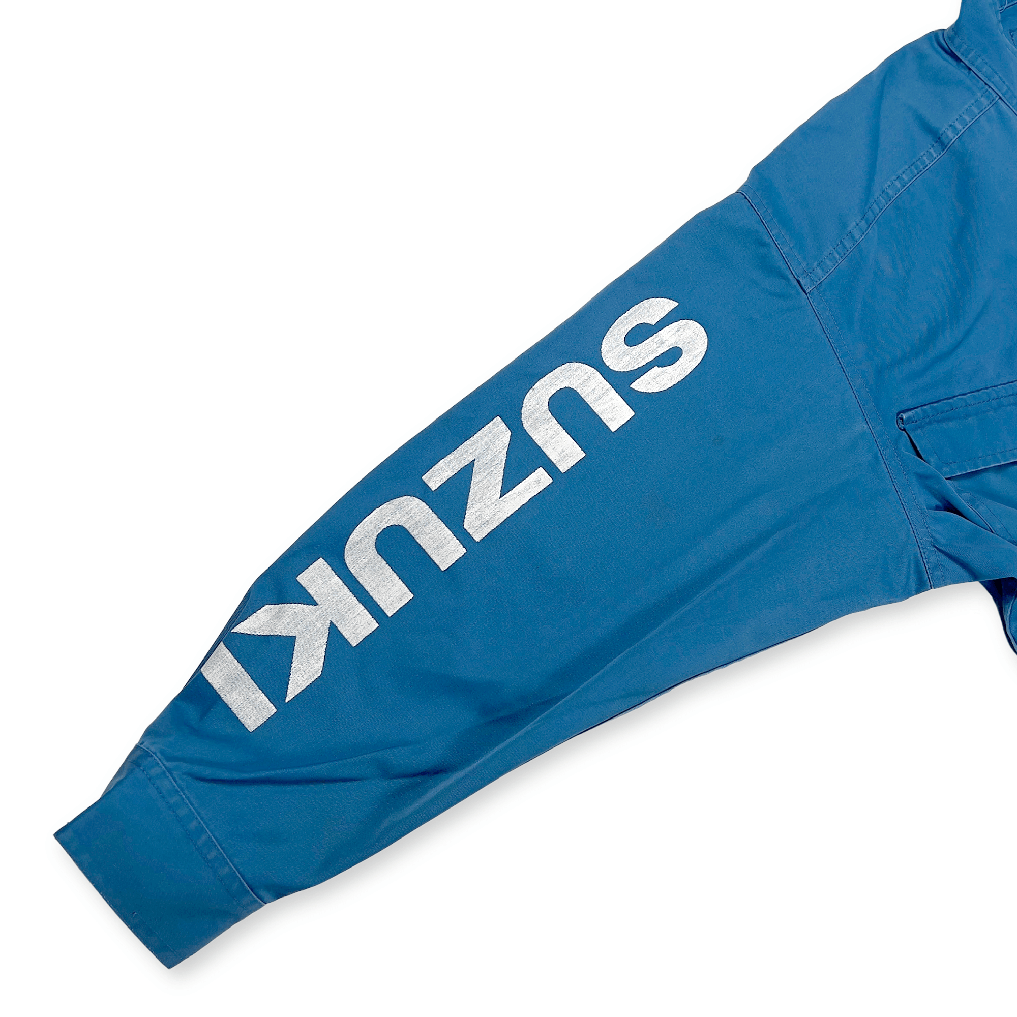 JDM Retro Suzuki Japan Showa 1980s All Weather Coveralls Tsunagi Blue - Sugoi JDM