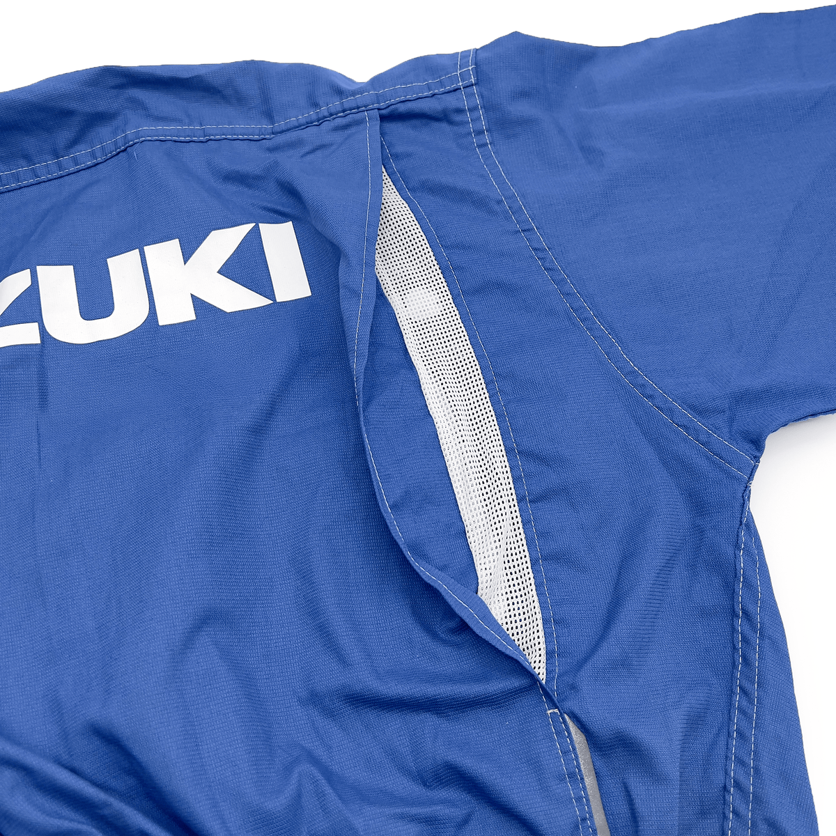 JDM Retro Suzuki Technical Staff Summer Mechanic Coveralls Tsunagi Blue - Sugoi JDM