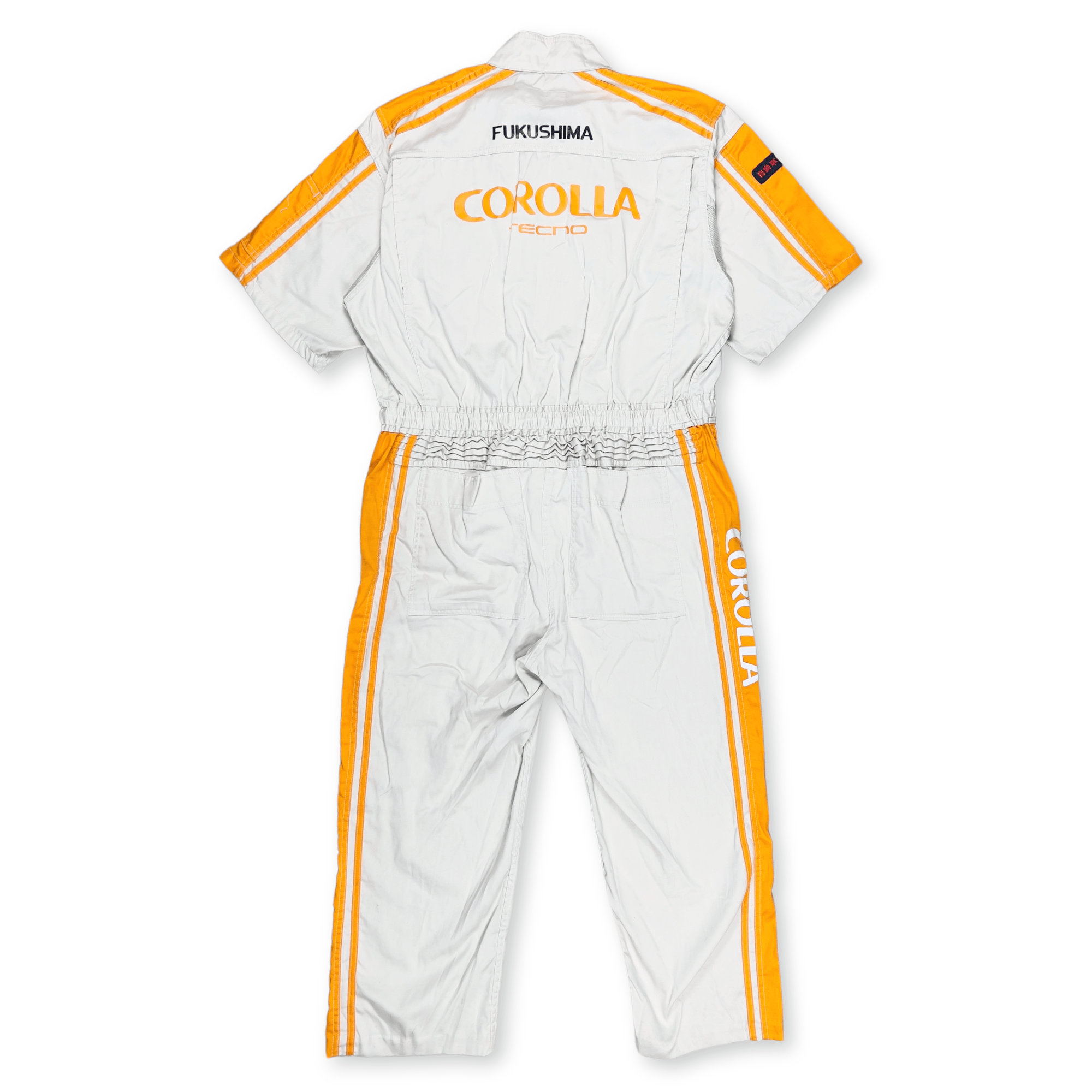 JDM Retro Toyota Corolla Tecno Short Sleeve Coveralls Tsunagi Orange - Sugoi JDM