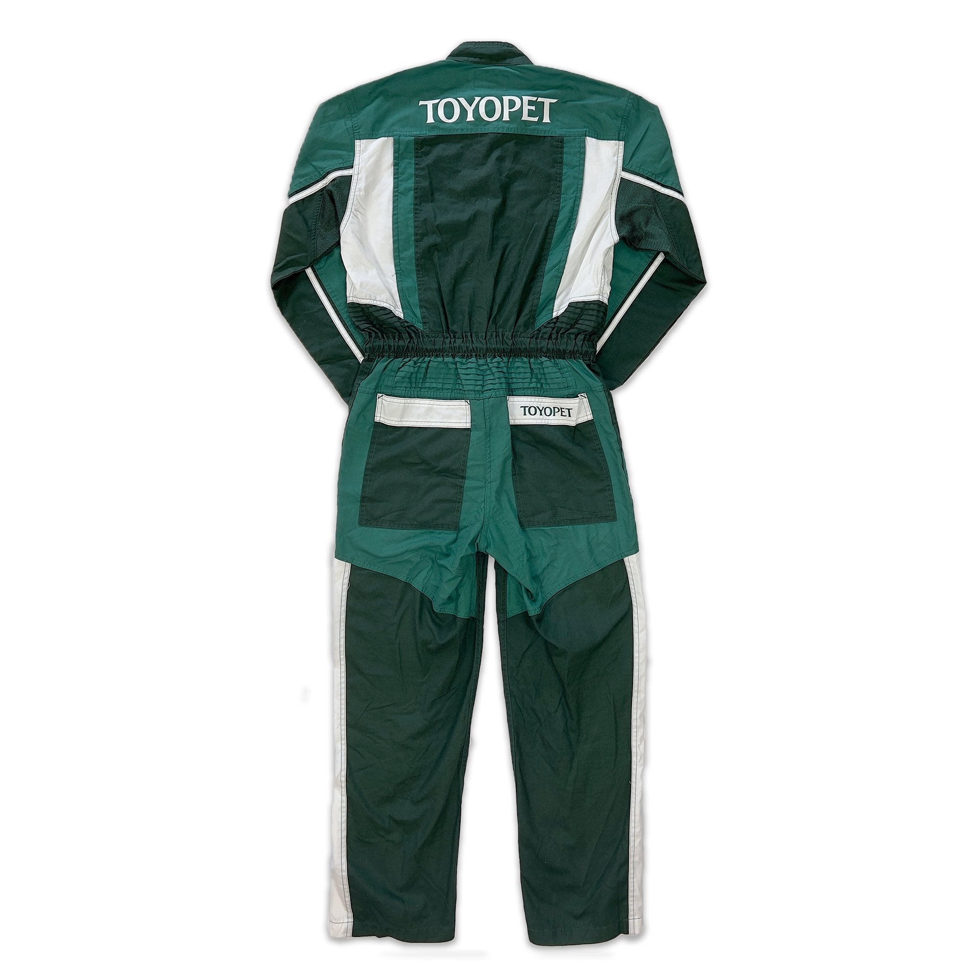 JDM Retro Toyota Toyopet Coveralls Summer Mechanic Suite Tsunagi Green - Sugoi JDM