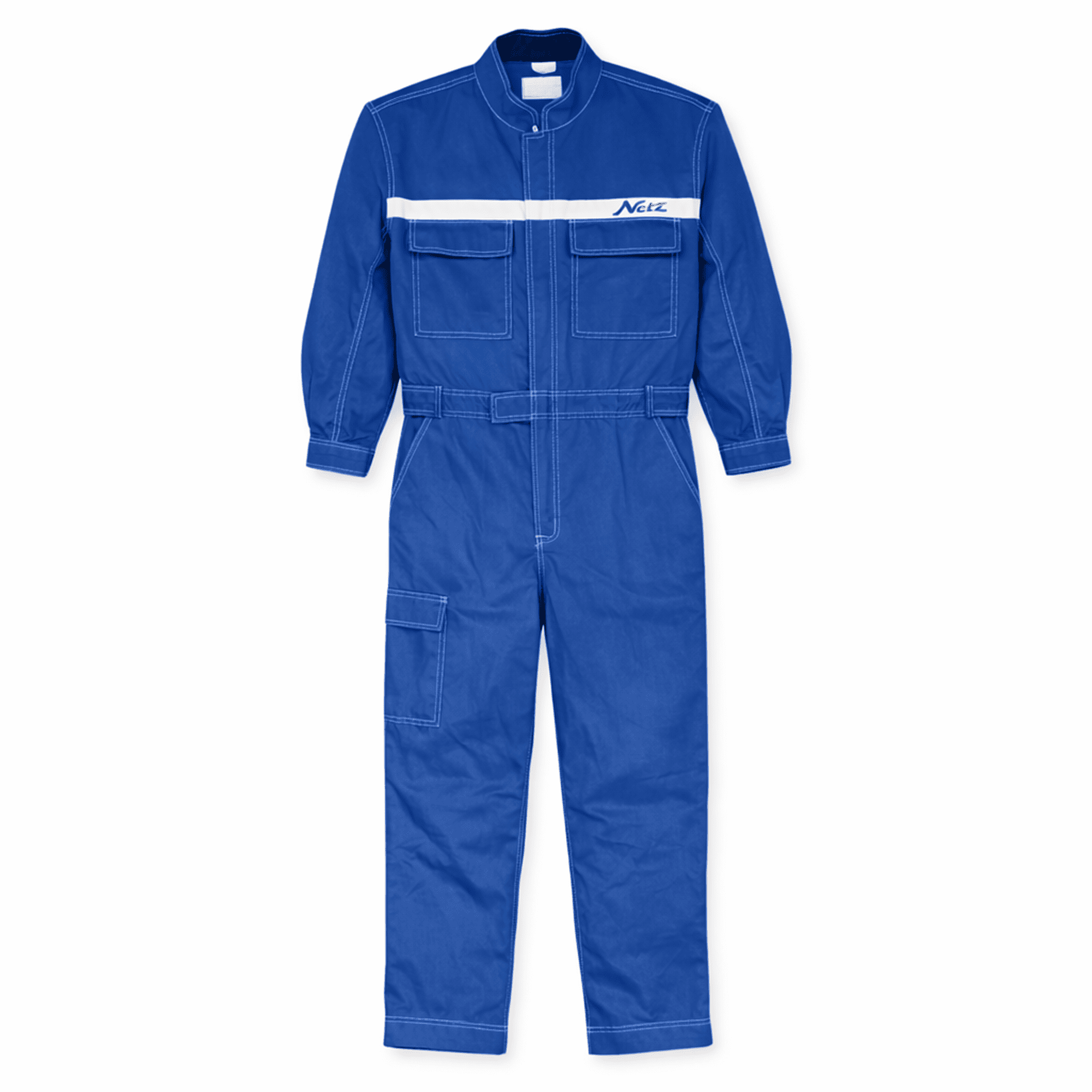 JDM Toyota Retro Showa Netz Japan Tecno Mechanic Tsunagi Coveralls Blue - Sugoi JDM