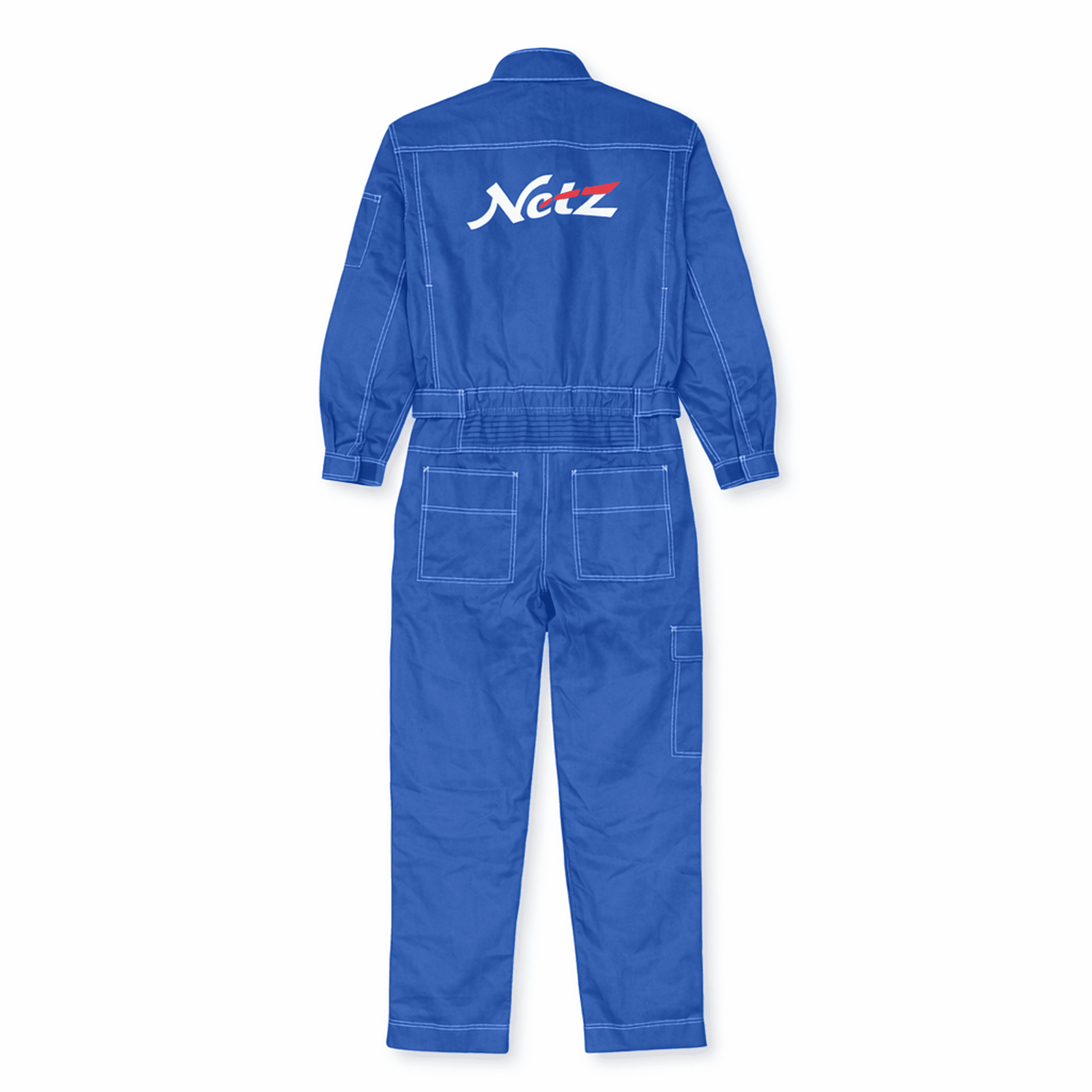 JDM Toyota Retro Showa Netz Japan Tecno Mechanic Tsunagi Coveralls Blue - Sugoi JDM