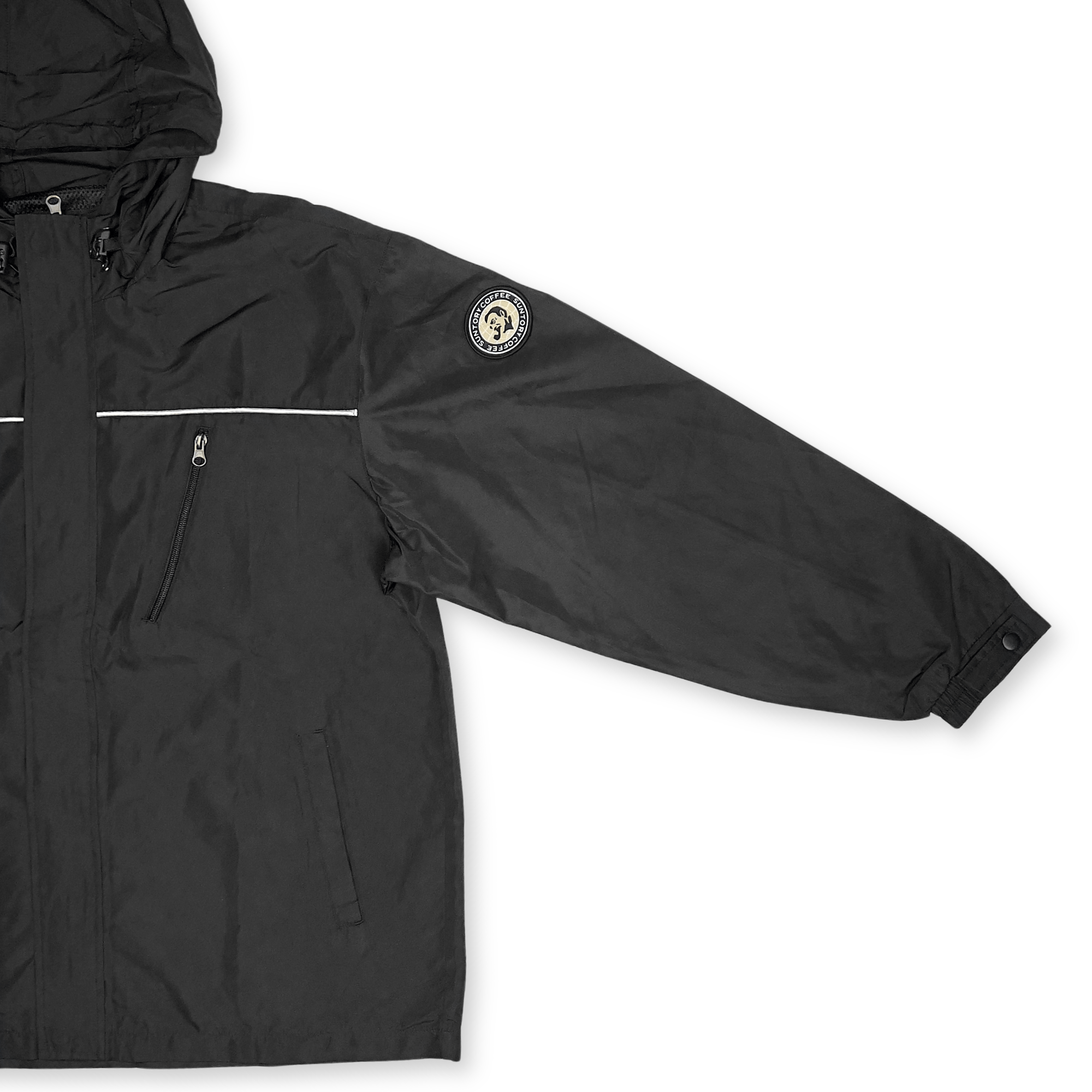 Limited Japan Suntory Boss Coffee Promotional Campaign Hooded Jacket Black - Sugoi JDM