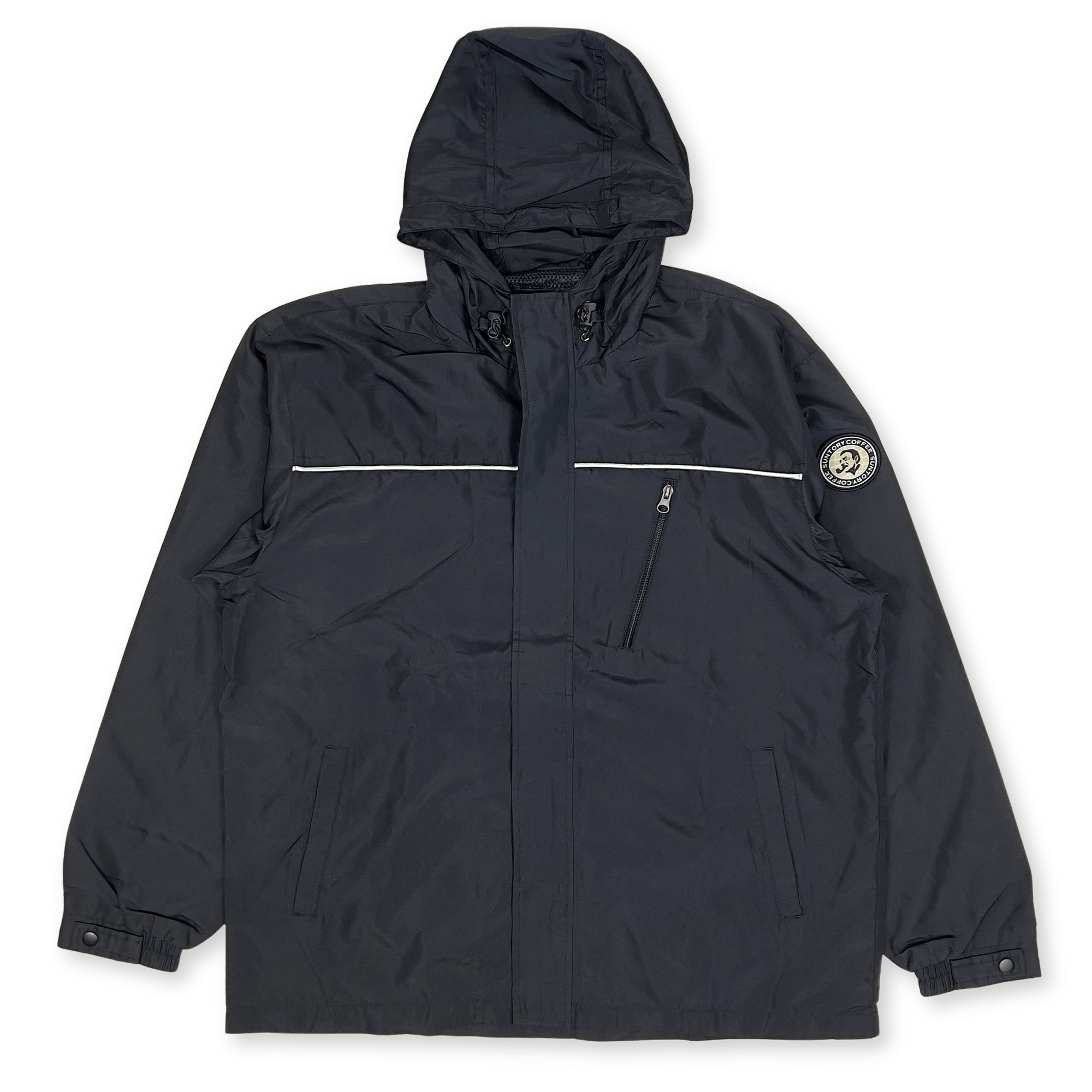 Limited Japan Suntory Boss Coffee Promotional Campaign Hooded Jacket Black - Sugoi JDM