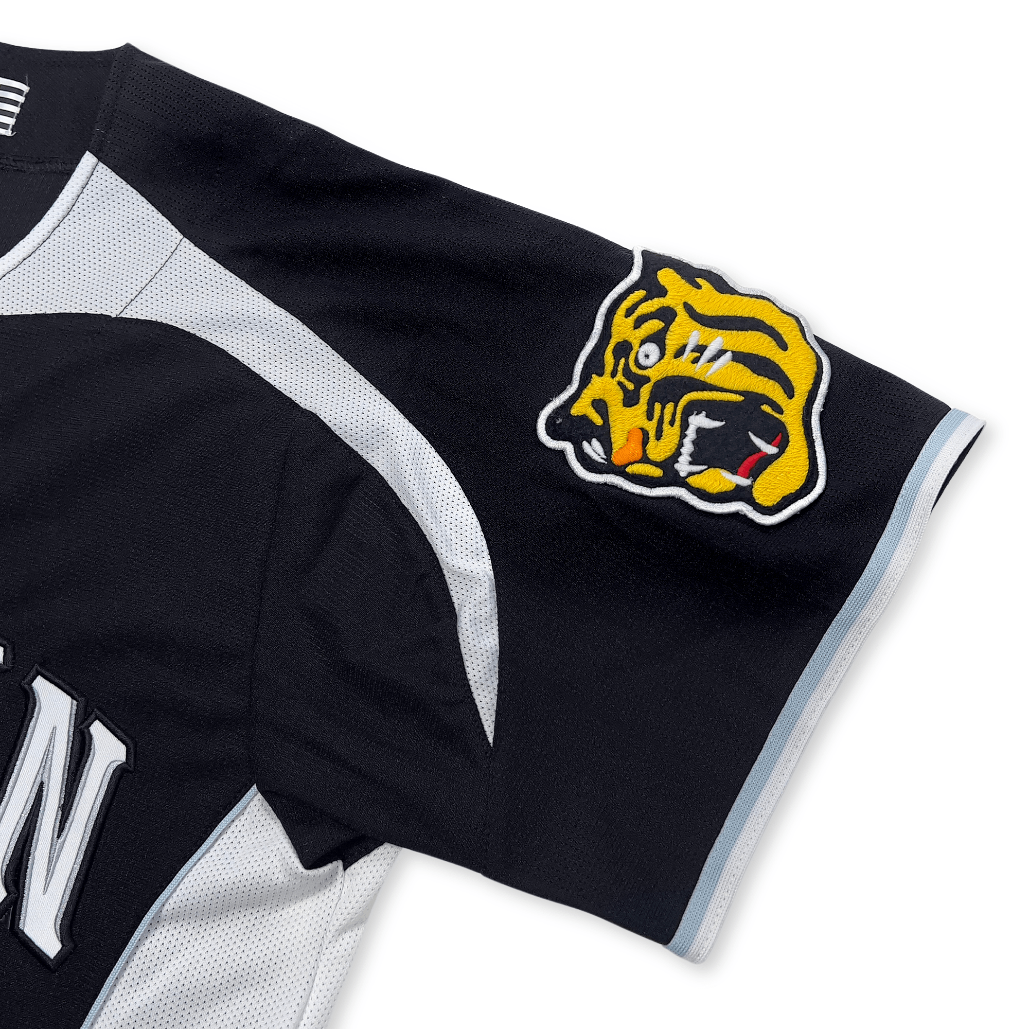 Mizuno Japan NPB Hanshin Tigers Hiroki Uemoto Baseball Knit Jersey Black #4 - Sugoi JDM