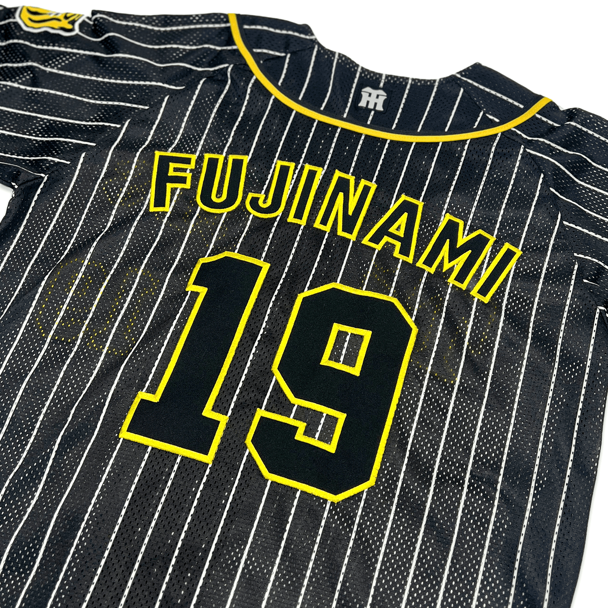 Mizuno Japan NPB Hanshin Tigers Shintaro Fujinami Baseball Knit Jersey Black 19 - Sugoi JDM