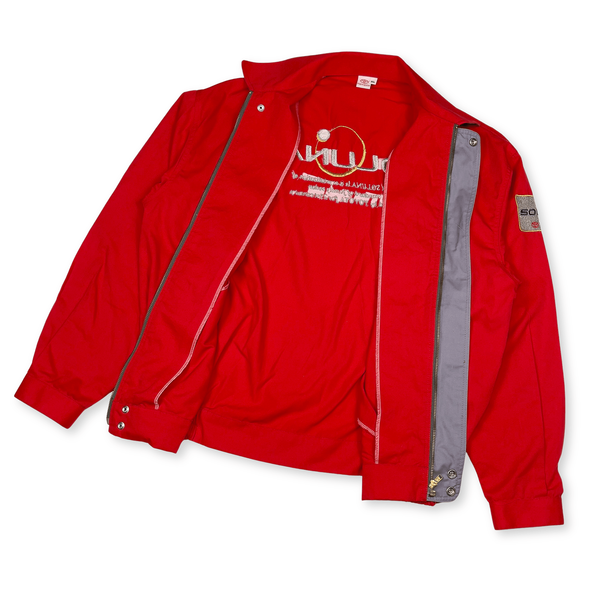 New 1990s Retro Japan JDM Toyota Soluna Tercel Uniform Jacket Red - Sugoi JDM