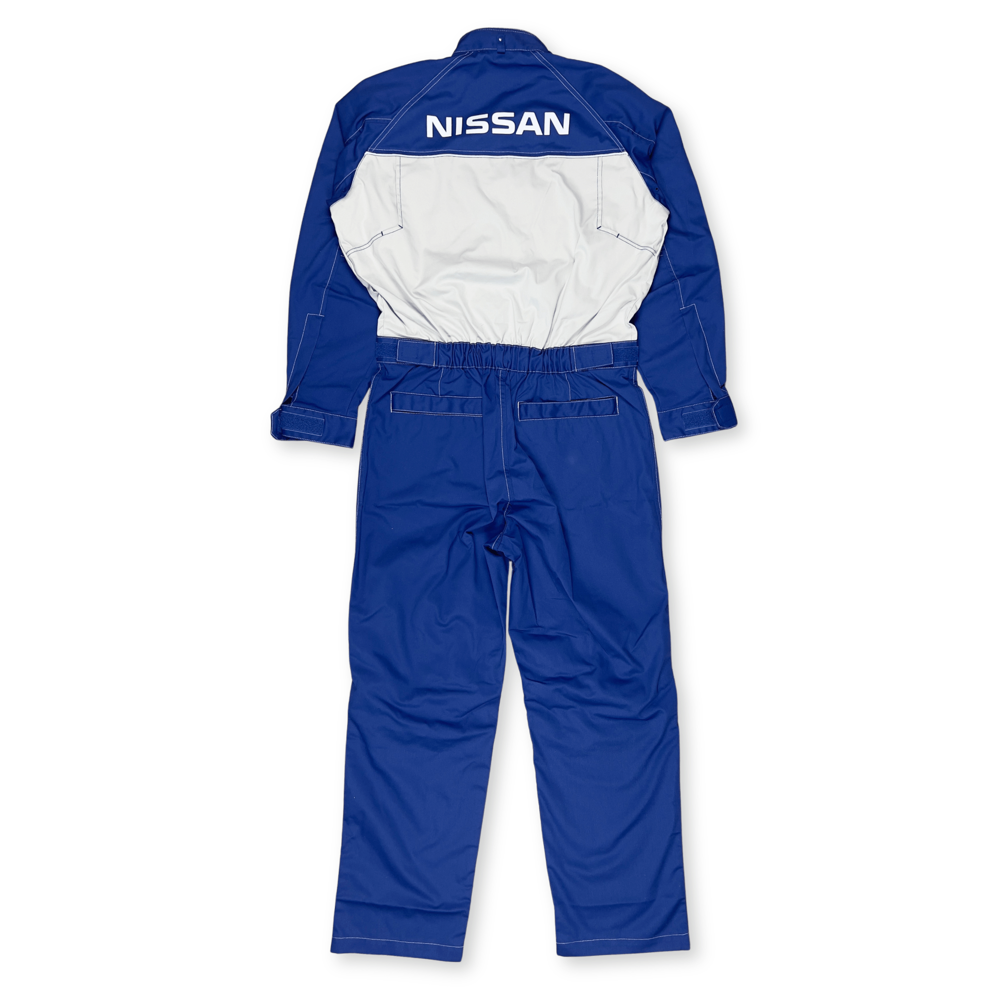 New Genuine Retro JDM Japan Nissan Staff Tsunagi Mechanics Coveralls Blue - Sugoi JDM