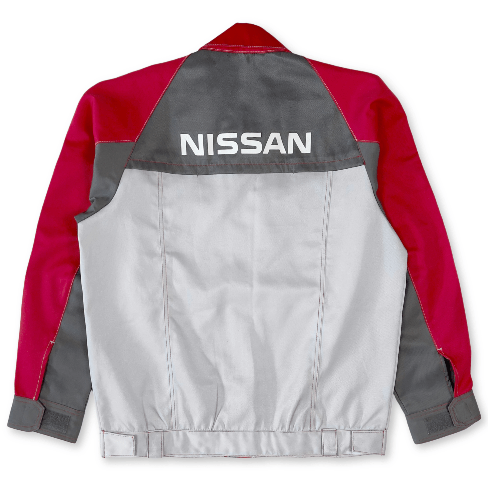New Genuine Retro JDM Workwear Nissan Japan Mechanic Jacket Coat Red - Sugoi JDM