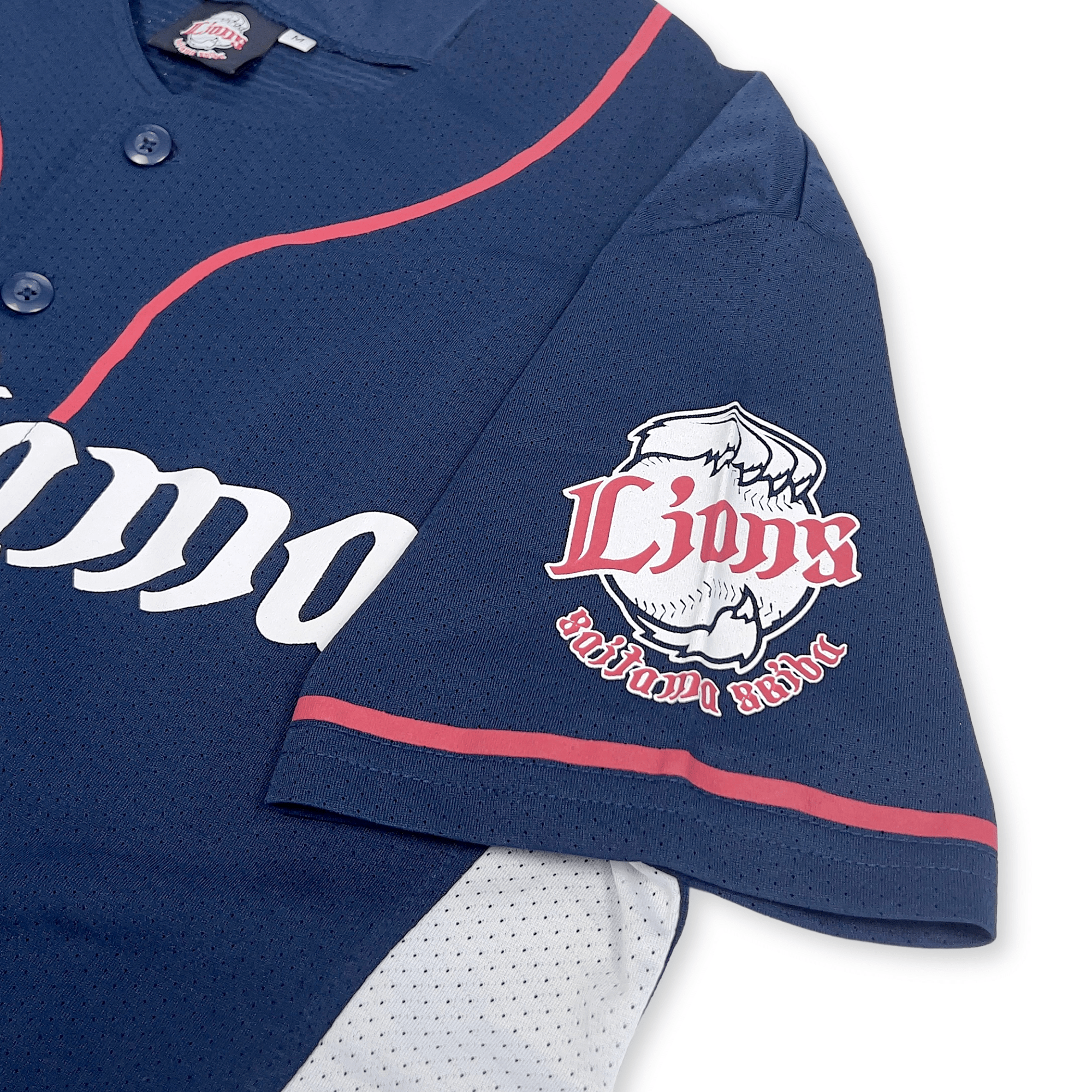 2016 Majestic Saitama Seibu Lions Fan Club Saitama Uniform jersey in navy blue, light blue and white