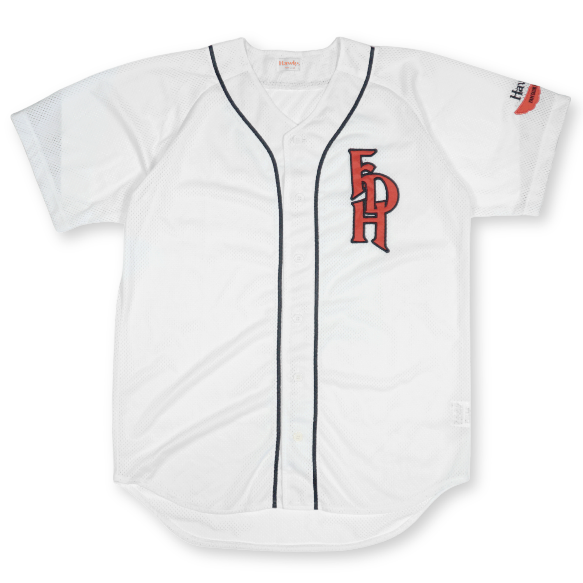 New Japan Vintage NPB Fukuoka Daiei Hawks Fan Club Baseball Jersey White - Sugoi JDM