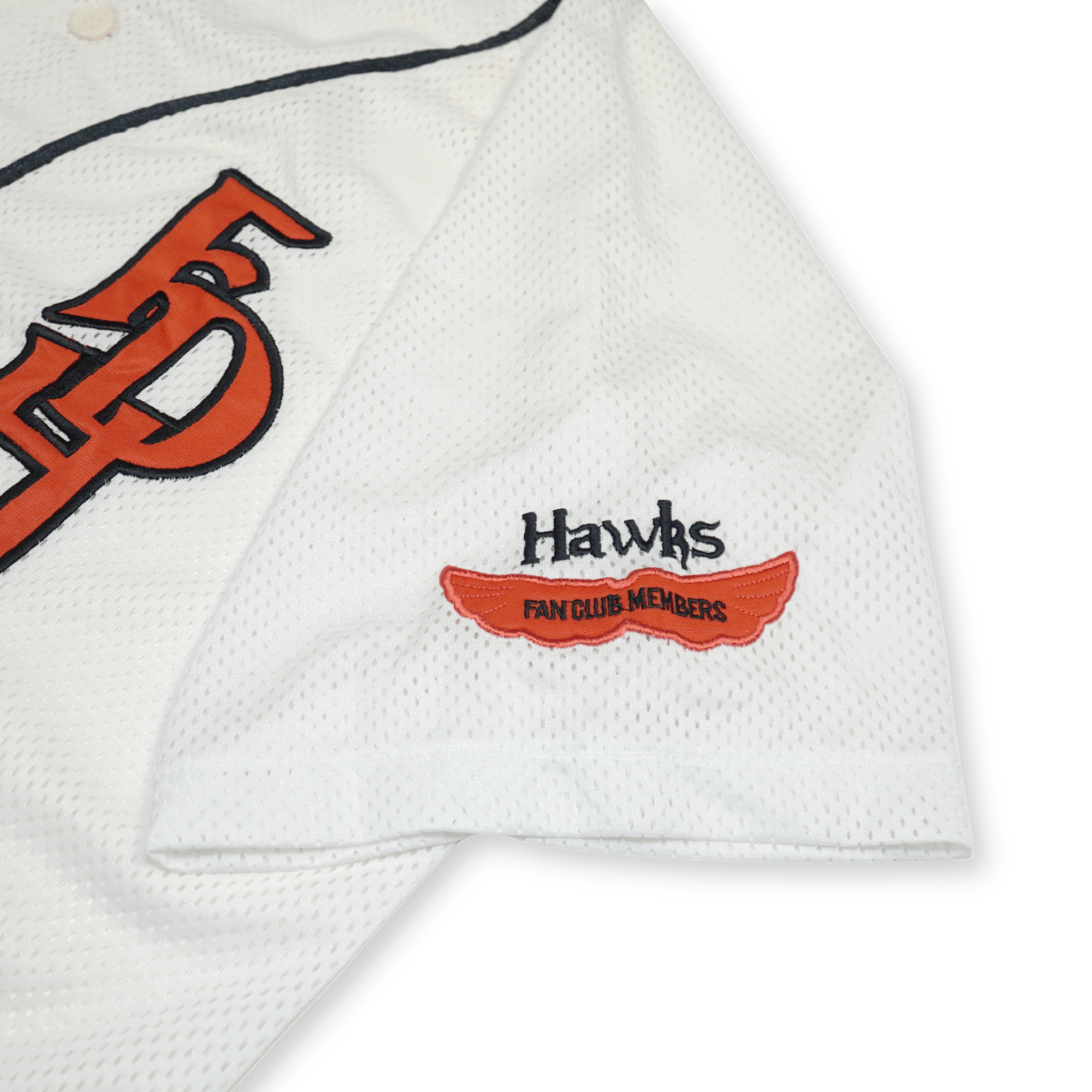 New Japan Vintage NPB Fukuoka Daiei Hawks Fan Club Baseball Jersey White - Sugoi JDM