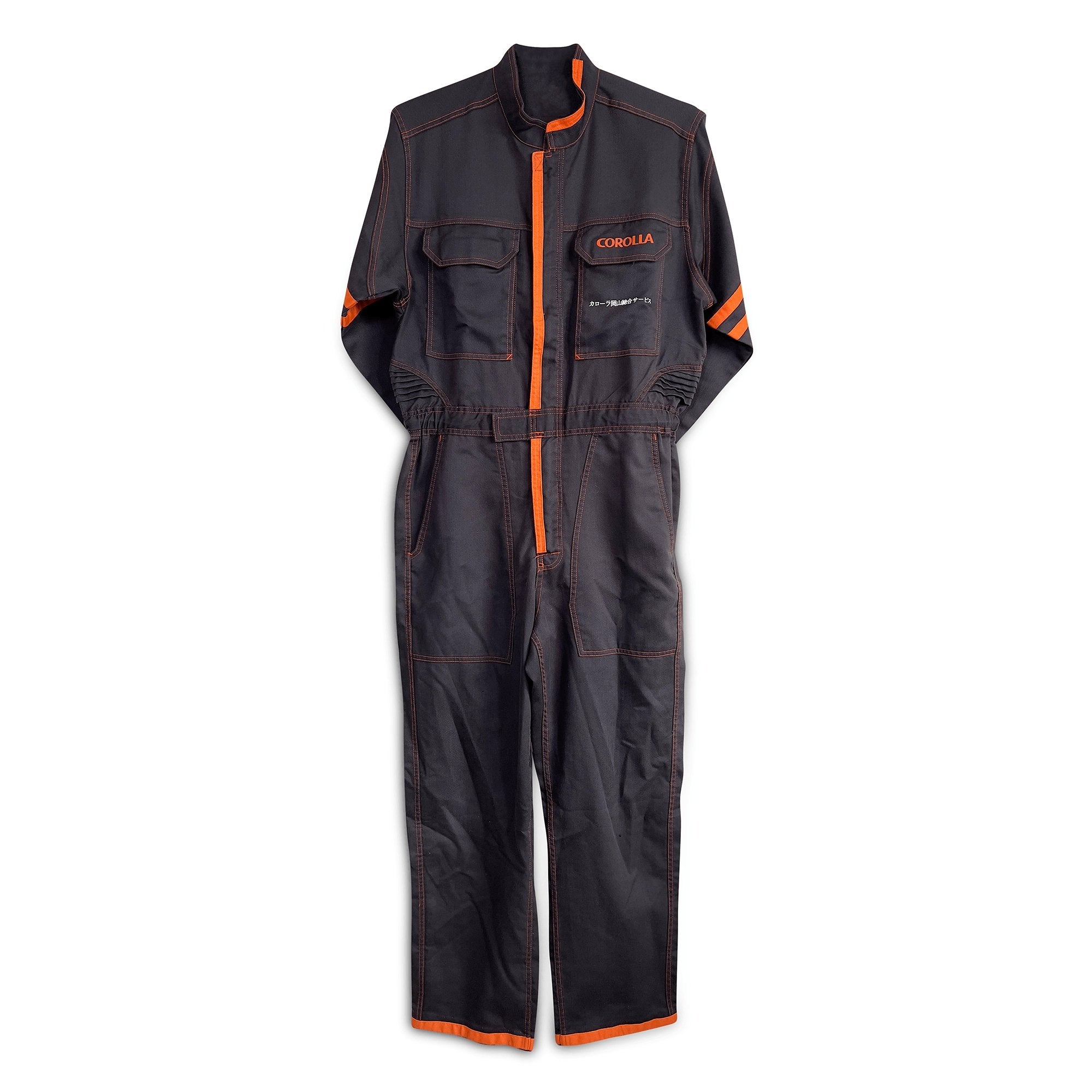 New JDM Retro Toyota Corolla Coveralls Jumpsuit Summer Tsunagi Dark Brown - Sugoi JDM