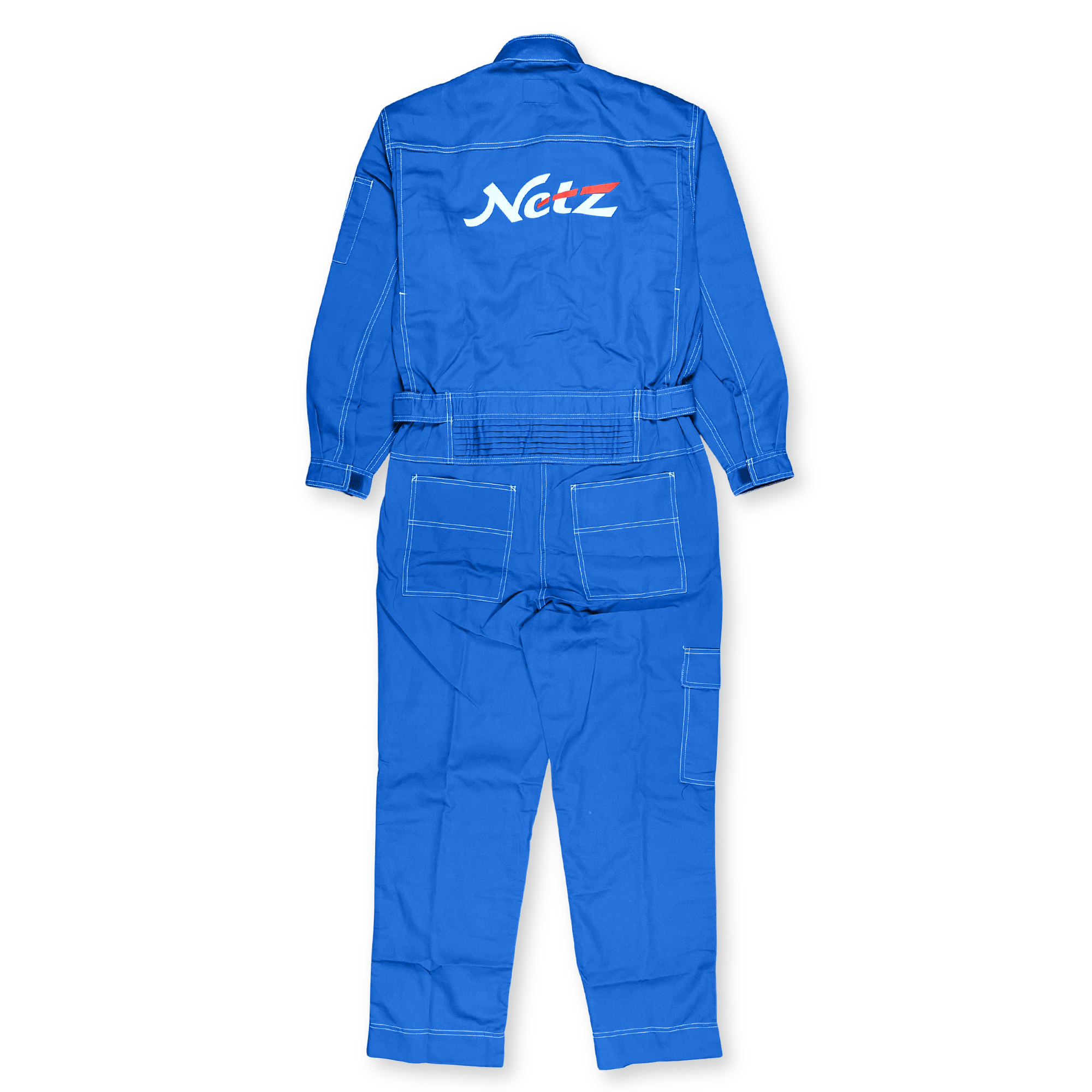 New JDM Toyota Retro Netz Japan Tecno Mechanics Tsunagi Coveralls Blue - Sugoi JDM