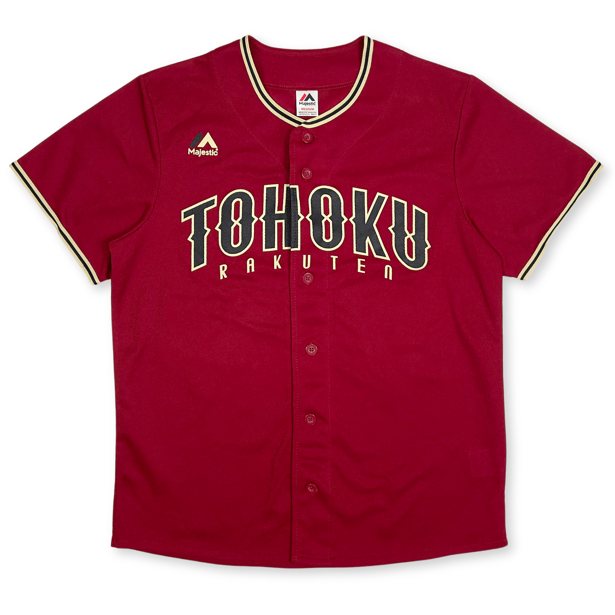 New Majestic Japan NPB Baseball Tohoku Rakuten Golden Eagles Jersey Red - Sugoi JDM