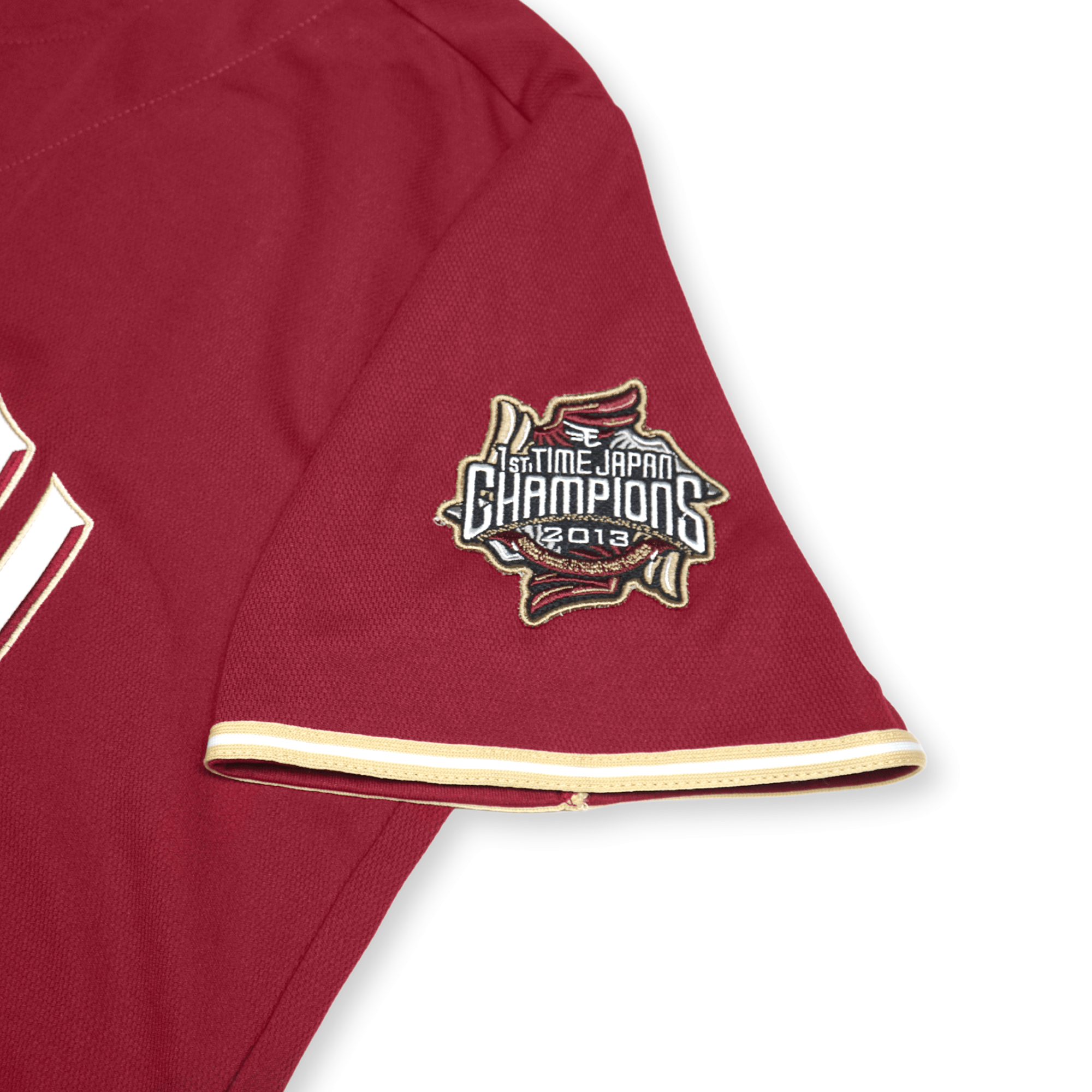 New Majestic NPB Baseball Rakuten Golden Eagles Knit Jersey Champions 2013 Red - Sugoi JDM