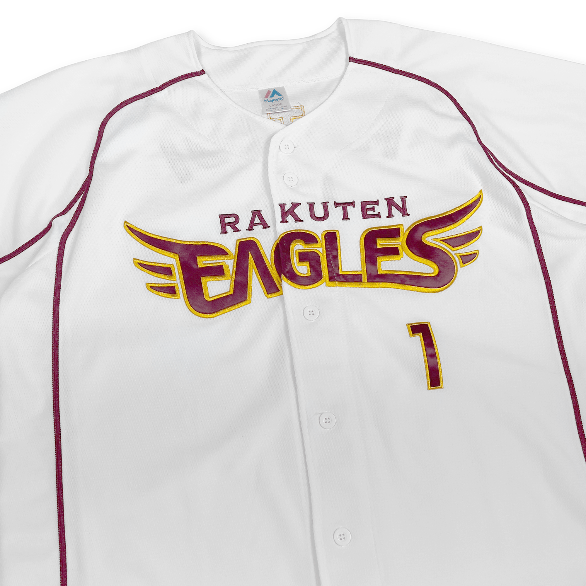 New Majestic NPB Baseball Tohoku Rakuten Eagles Yuki Matsui Jersey 2014 White - Sugoi JDM