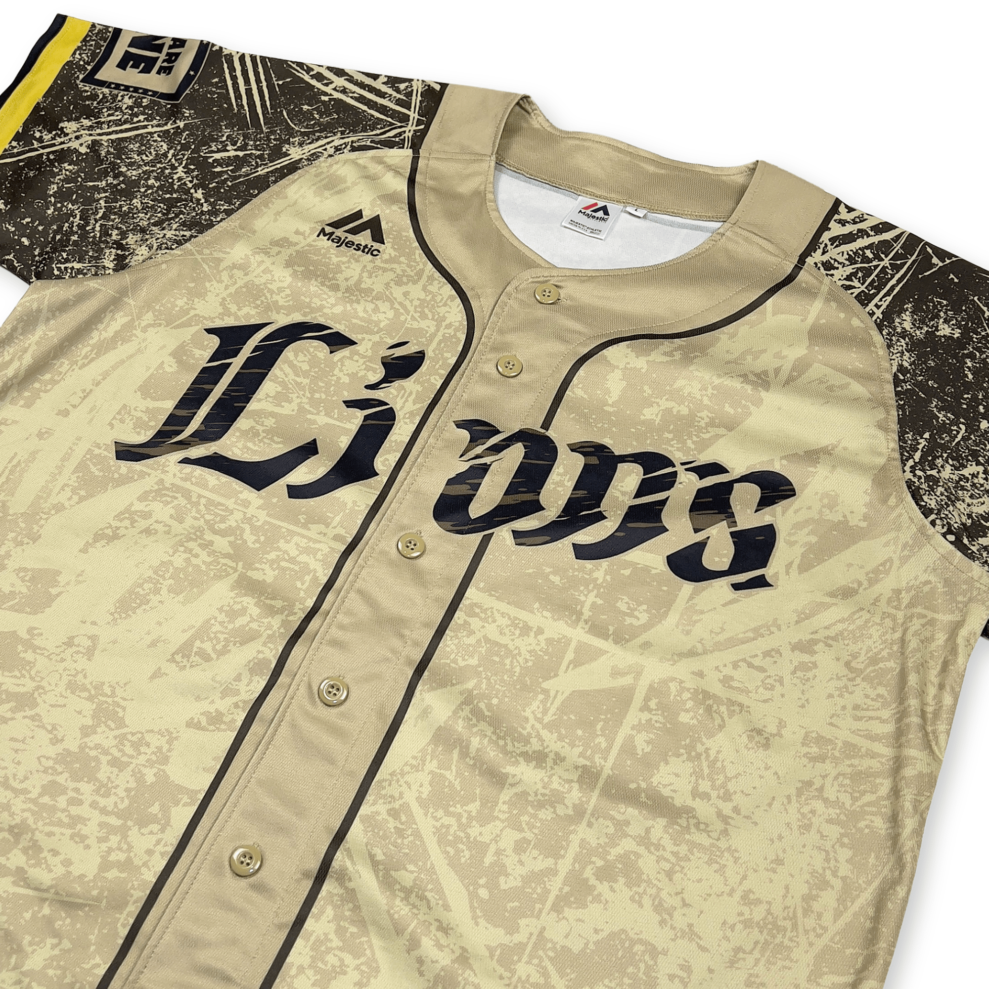 New Majestic NPB Seibu Lions Festival Wild Wild Baseball Jersey Gold 2022 - Sugoi JDM