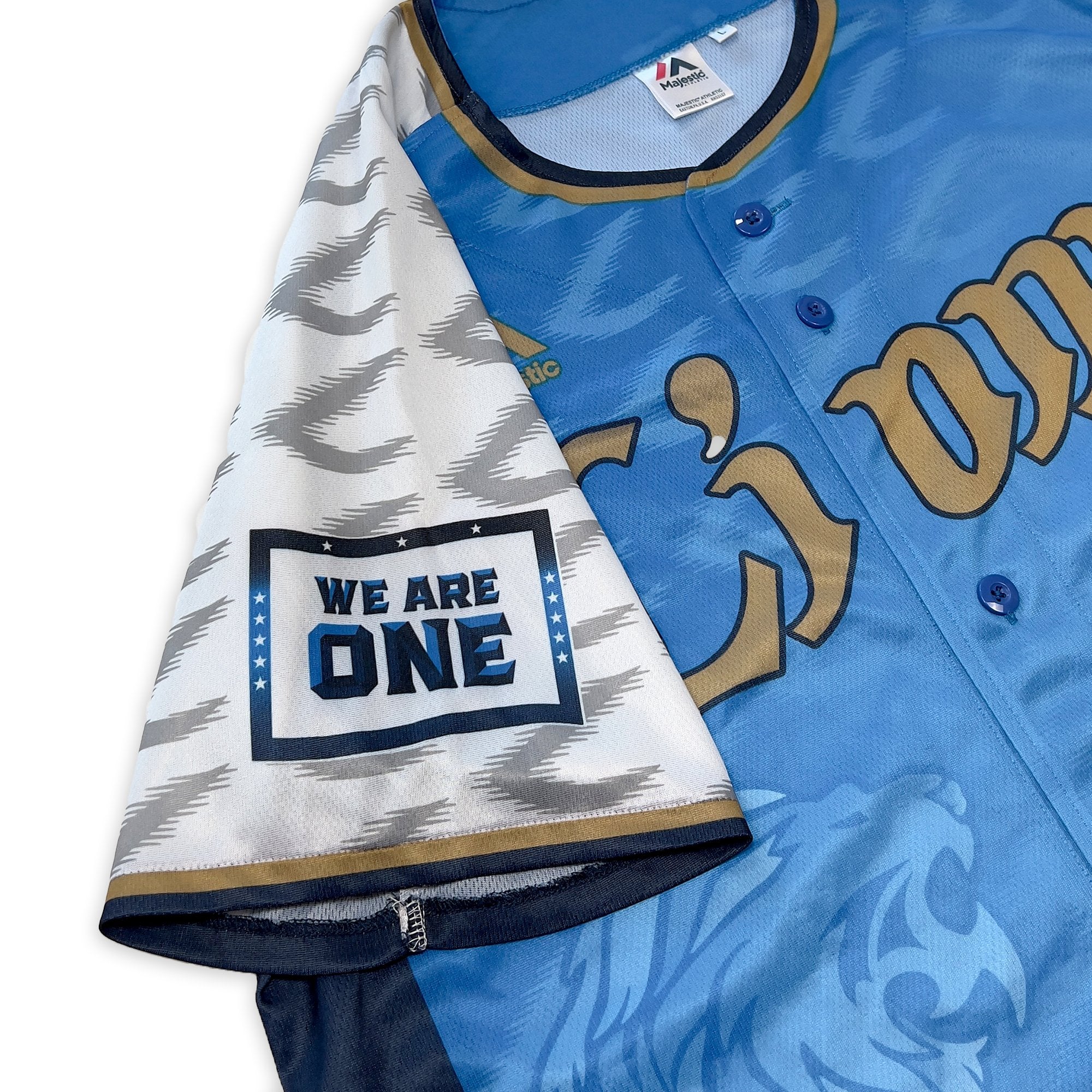 New Majestic Saitama Seibu Lions NPB Japan We Are One Baseball Jersey Blue - Sugoi JDM