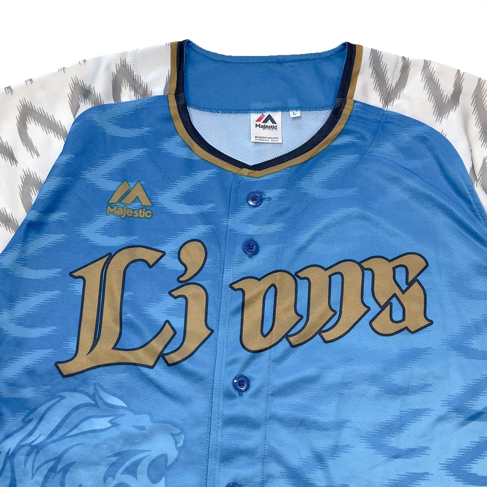 New Majestic Saitama Seibu Lions NPB Japan We Are One Baseball Jersey Blue - Sugoi JDM