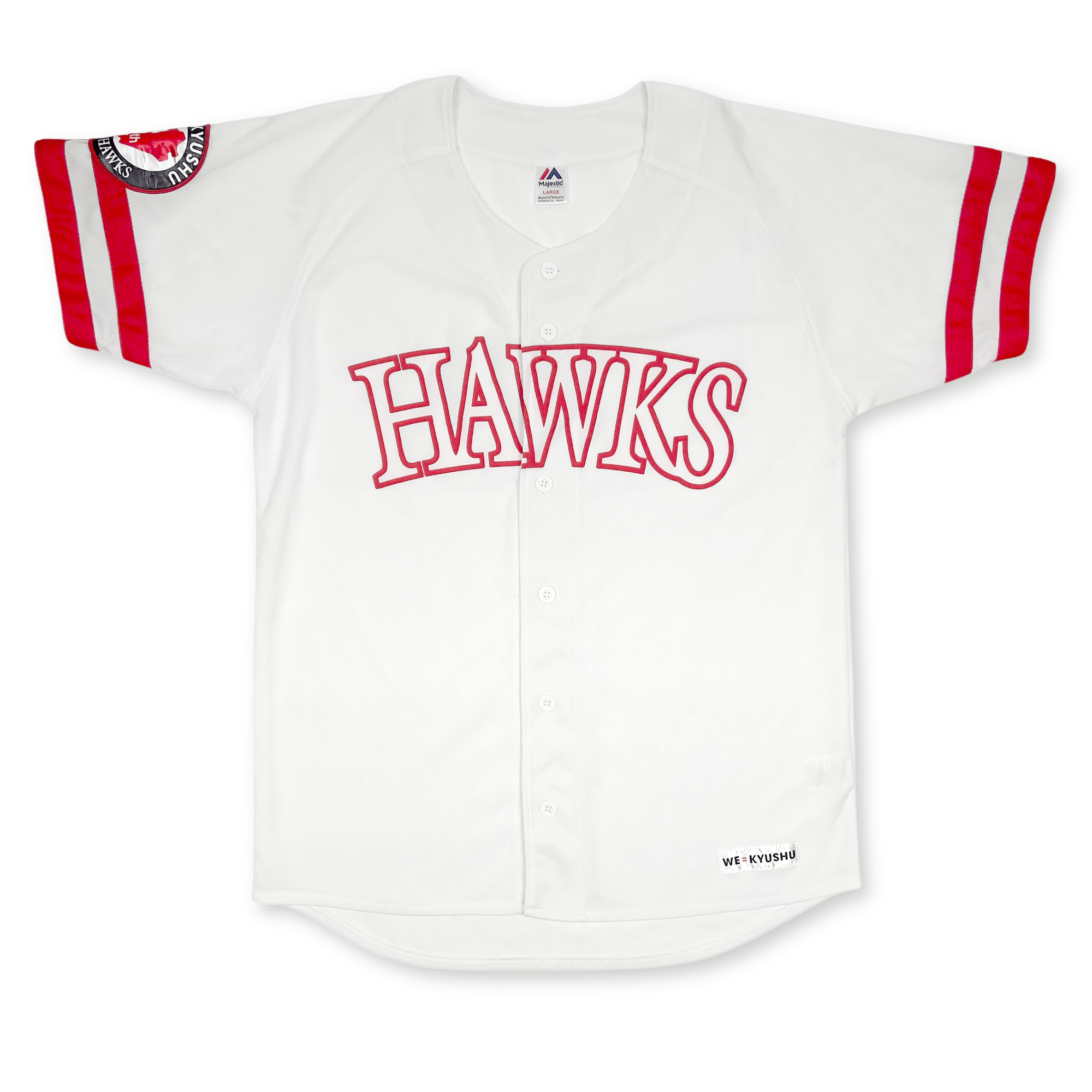 New Majestic Softbank Hawks We Love Kyushu 30th Anniversary Baseball Jersey White - Sugoi JDM