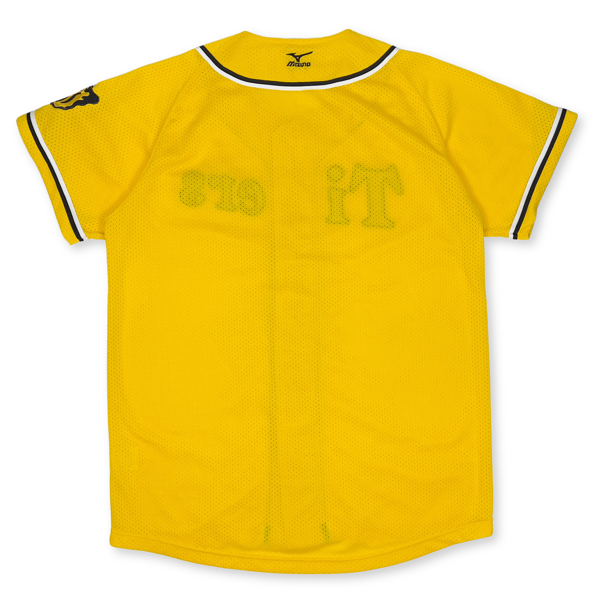 New Mizuno Retro NPB Japan Hanshin Tigers Baseball Knit Jersey Black Yellow - Sugoi JDM