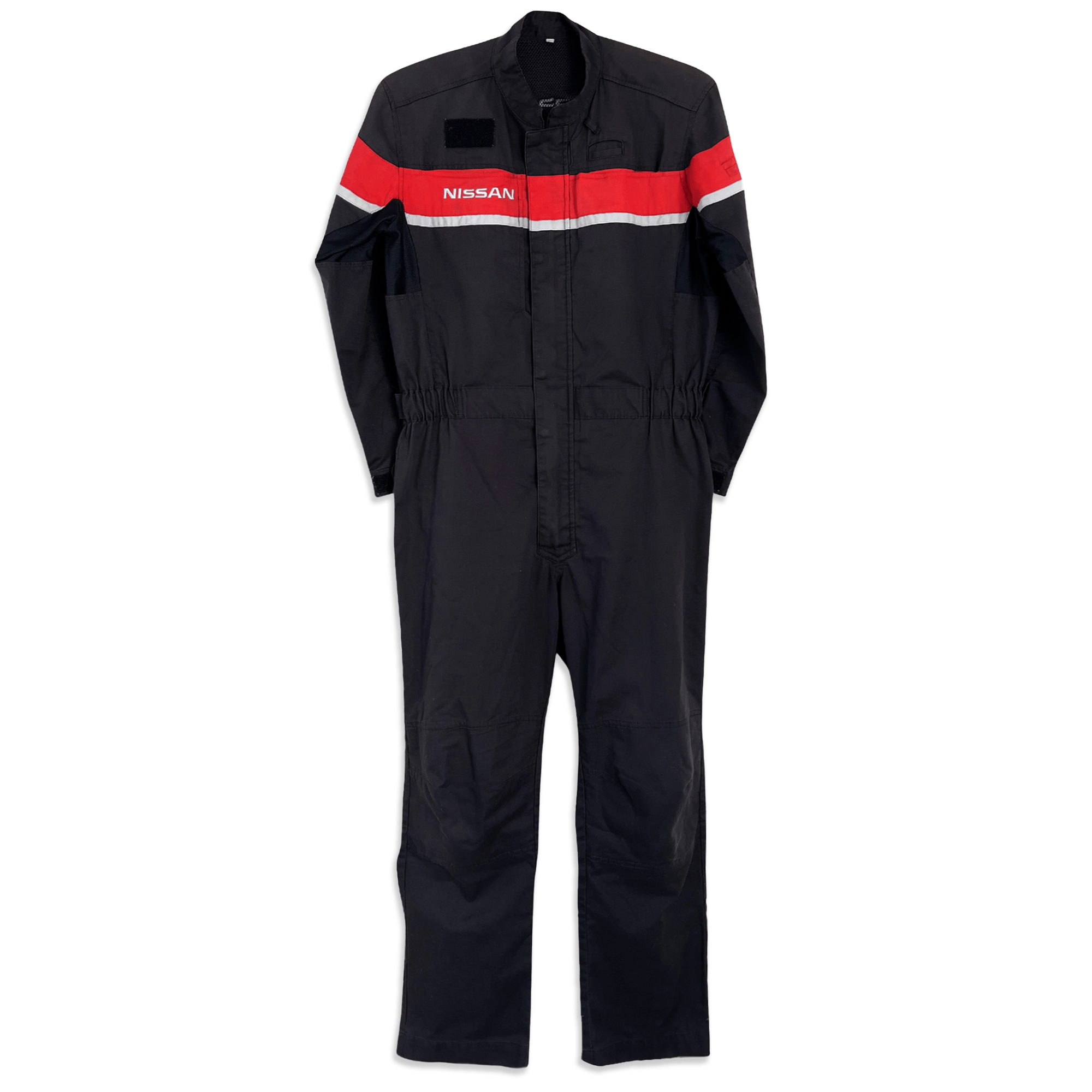 New Retro Japan Nissan Pitwork Summer Tsunagi Mechanics Coverall Black - Sugoi JDM