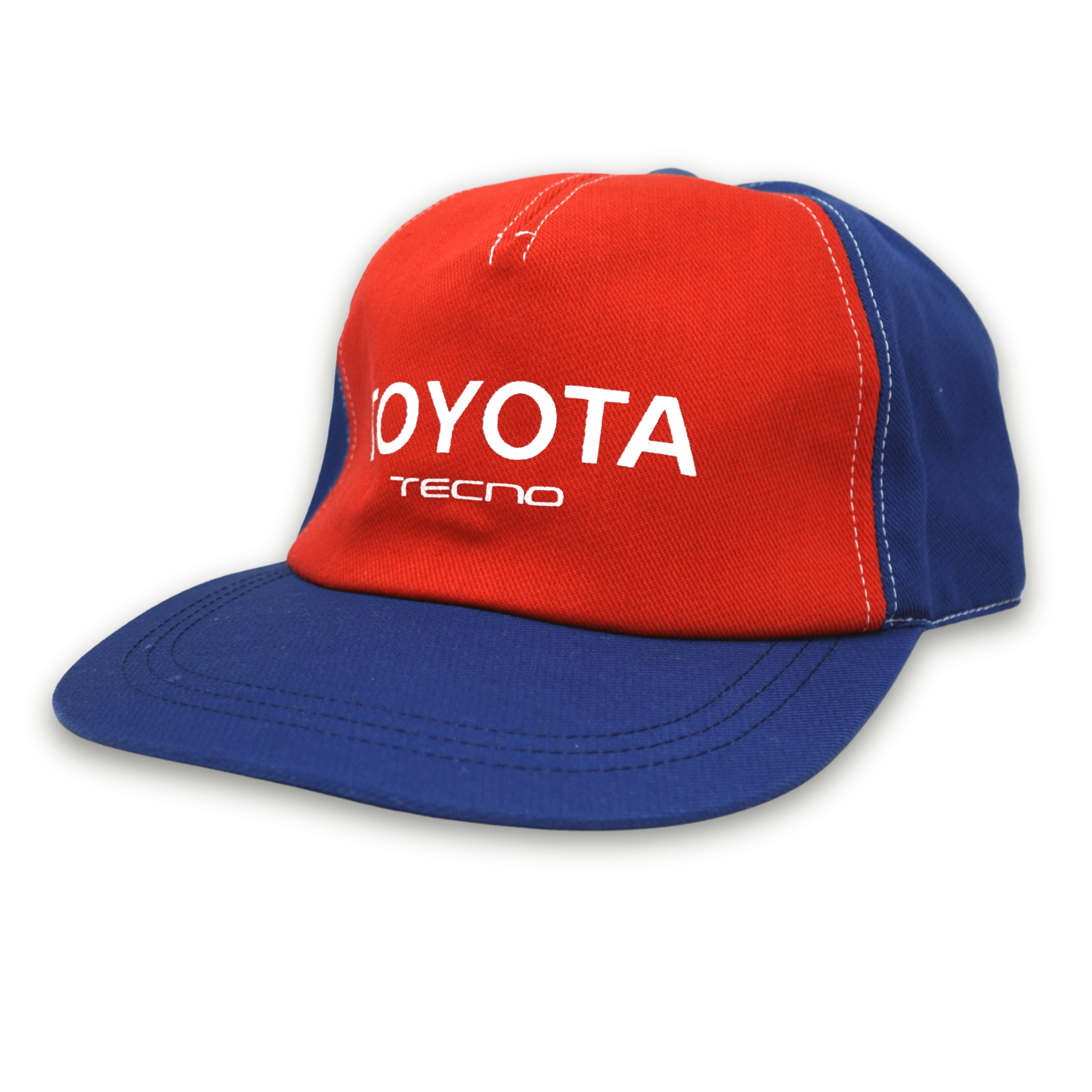 New Retro JDM Japan Genuine Toyota Parts Tecno Mechanics Hat Cap Blue Red - Sugoi JDM