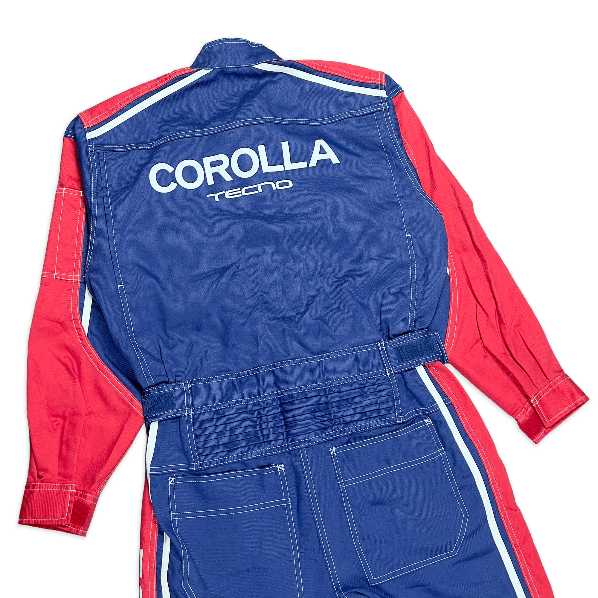 New Retro JDM Toyota Corolla Tecno Jumpsuit Coveralls Mechanic Tsunagi Blue - Sugoi JDM