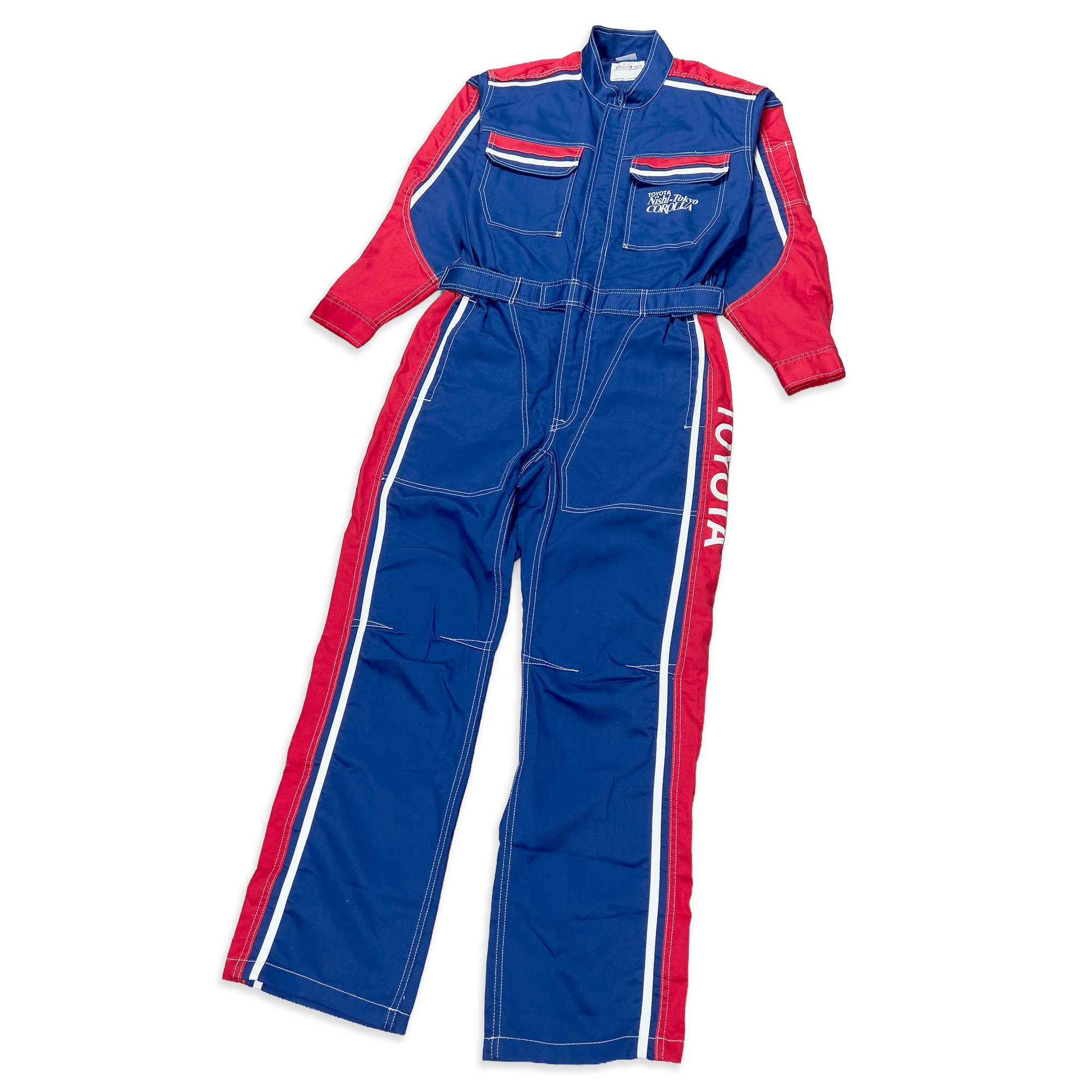 New Retro JDM Toyota Corolla Tecno Jumpsuit Coveralls Mechanic Tsunagi Blue - Sugoi JDM
