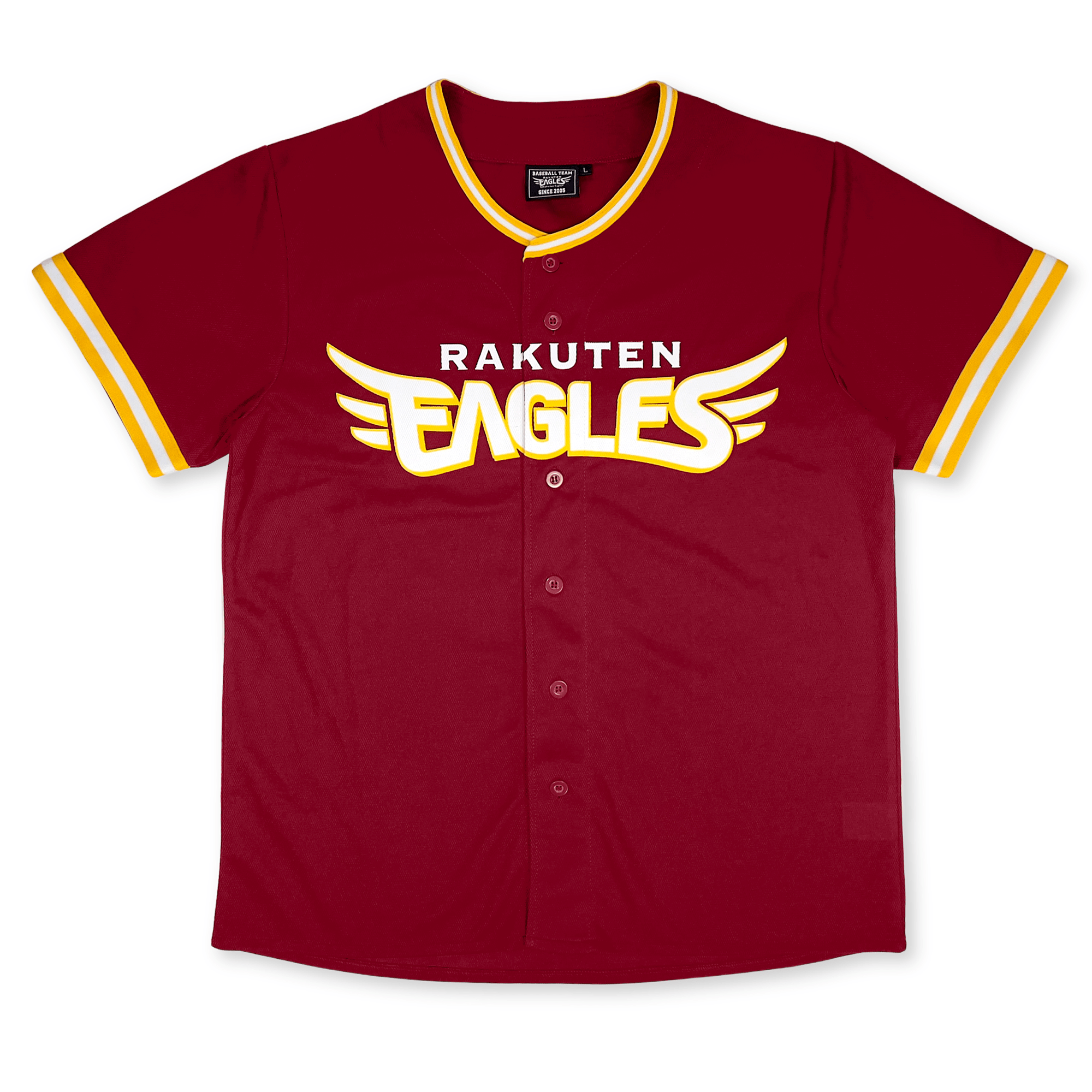 New Retro NPB Japan Baseball Tohoku Rakuten Eagles 2005 Knit Jersey Red - Sugoi JDM